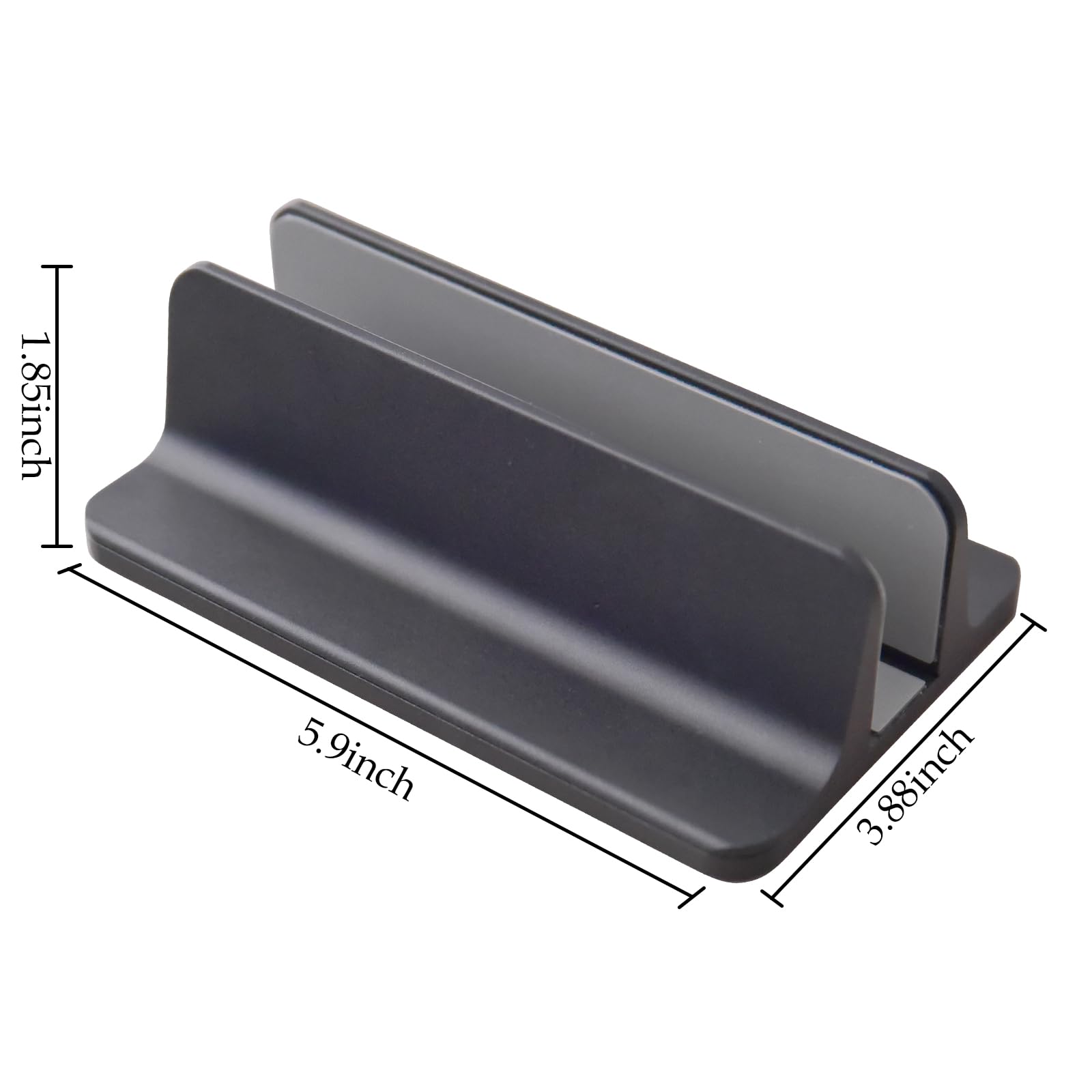 Vertikaler Laptop-Ständer Aus Alu – Verstellbar Für Alle Laptops Bis 43,9 Cm (schwarz)