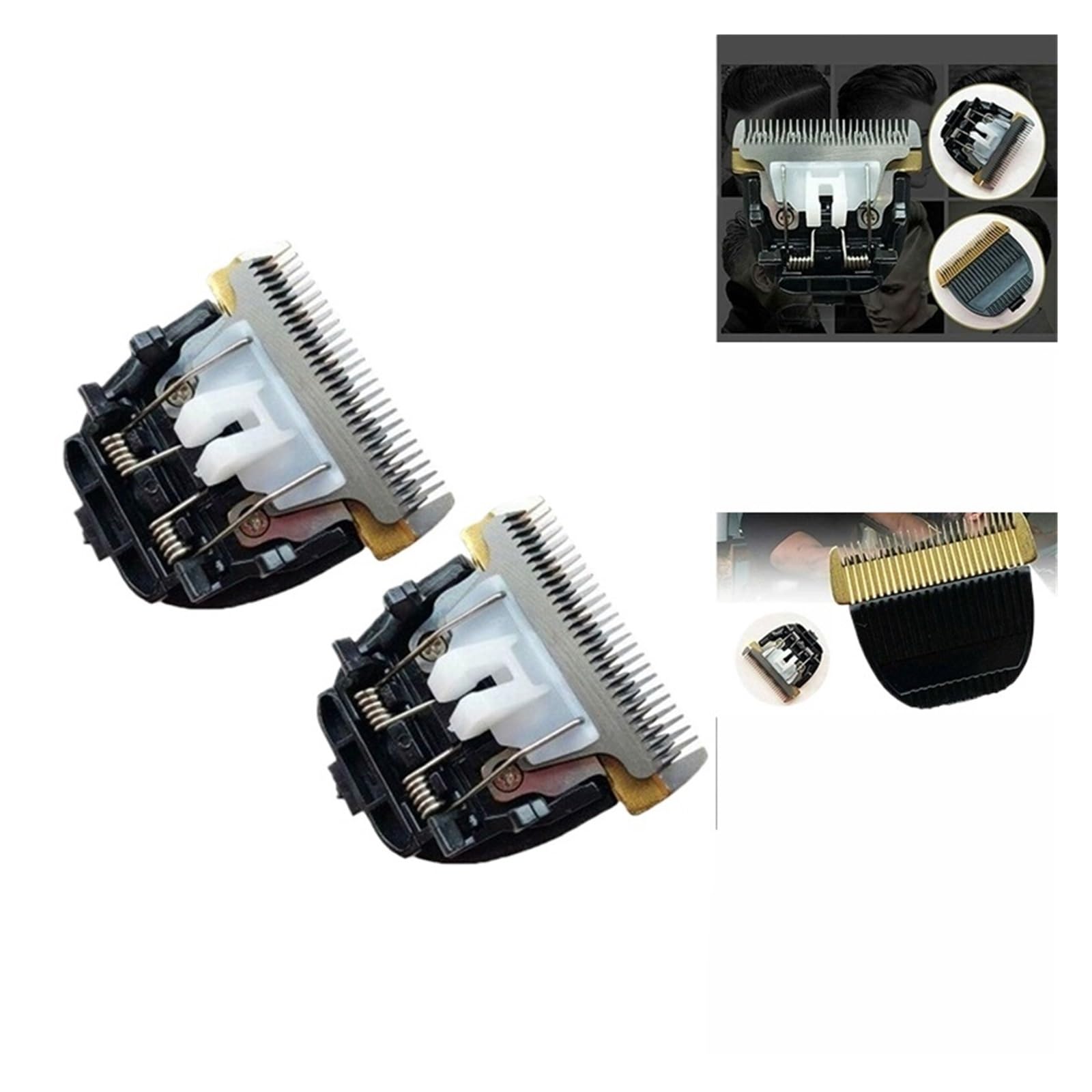 Tête De Coupe, Lames De Tondeuse À Cheveux Compatibles Avec Les Pièces De Tondeuse Panasonic ER151/ER1510/ER154/GP80/ER1511/ER1611/ER152/ER1512/ER1610/ER160/ER153(Black 2PCS)