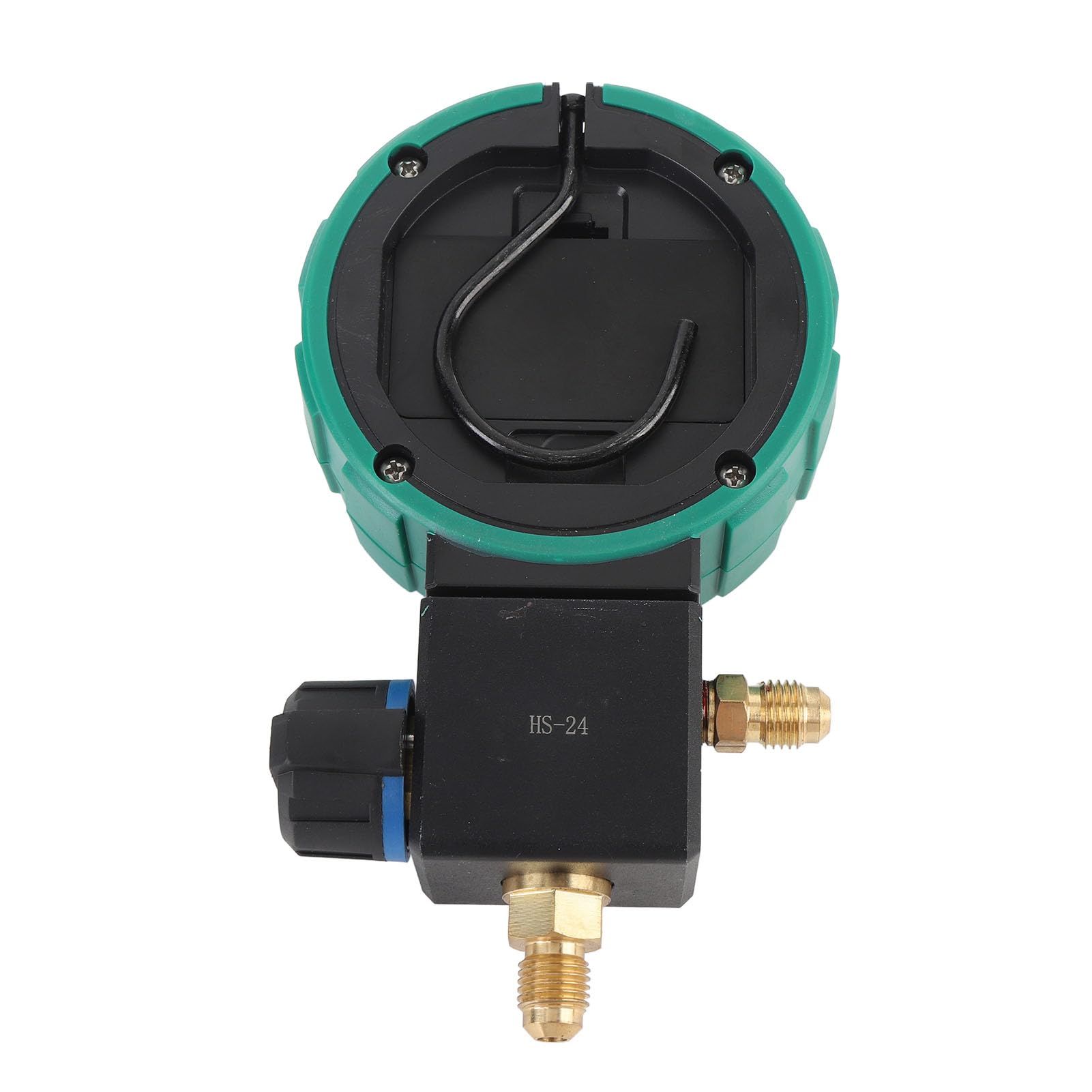 SIXRUN Gruppo Manometrico HVAC Digitale, con Controllo a Valvola a Sfera e Display LCD per Test di Pressione e Temperatura su Sistemi AC con Refrigeranti R410A, R32, R134a