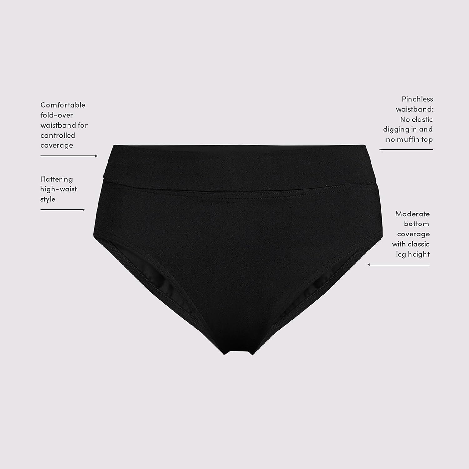 Lands' End Women's Chlorine Resistant Pinchless High Waisted Bikini Bottoms - Image 8