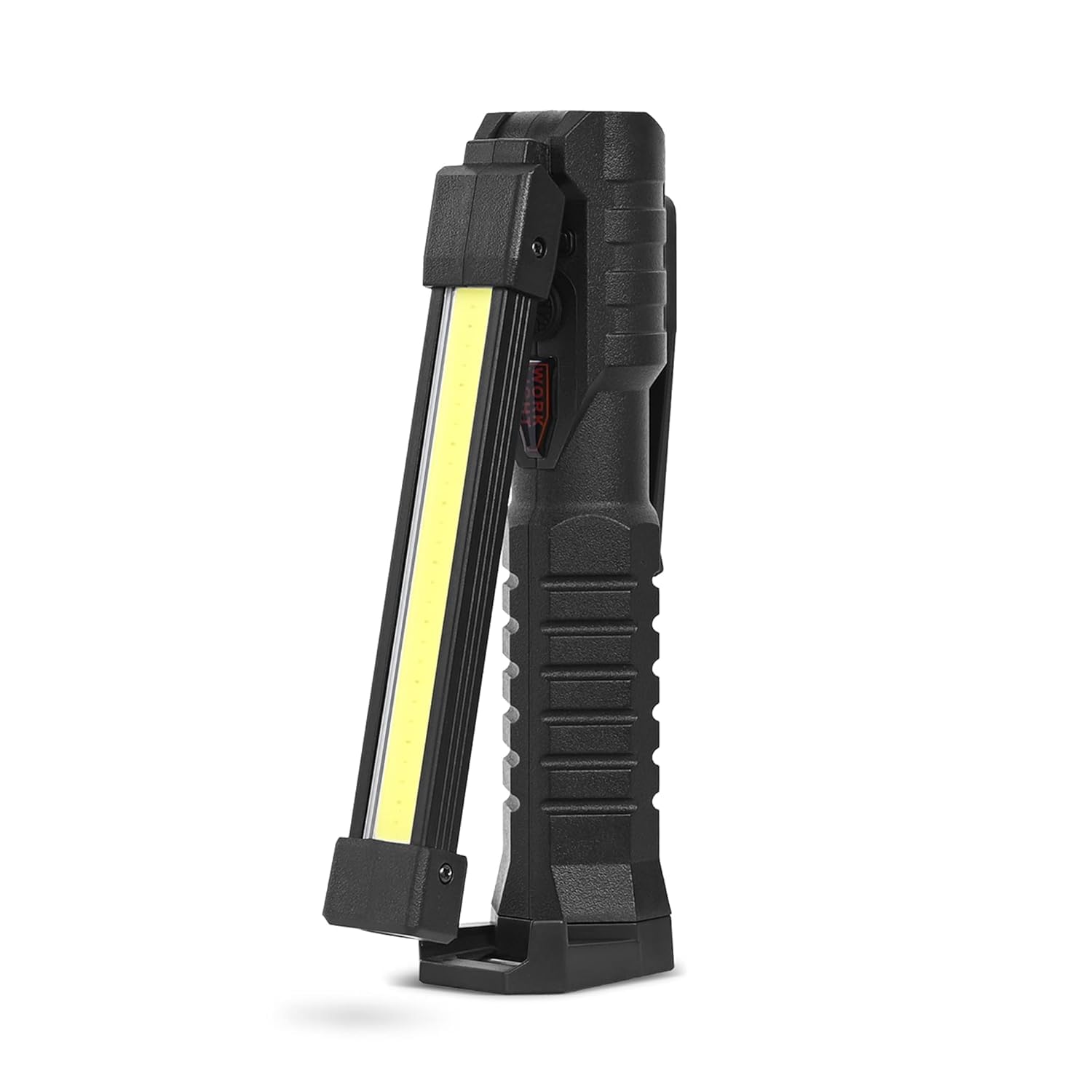 Huafire LED Rechargeable Work Light Flashlight with Magnetic Base, 4 Lighting Modes, Type-C USB Charging, 180° Rotating Portable Inspection Lamp for Automotive, Mechanic, Camping, BBQ & Emergency Use