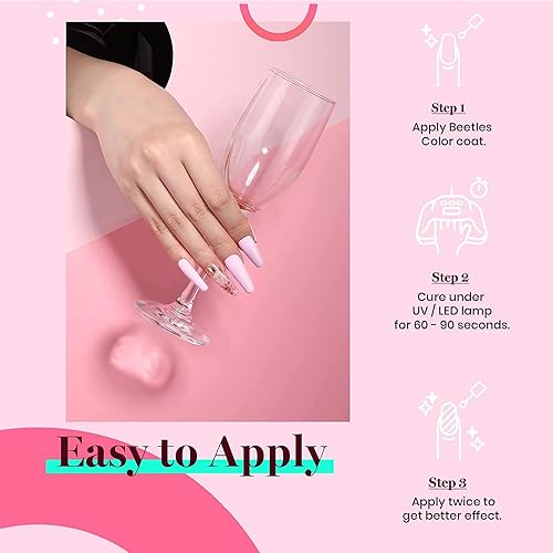 Miniatura 3 de Kanorine Esmalte de uñas de gel rosa claro, gelatina, rosa lechoso, blanco, melocotón, translúcido, esmalte de gel de curado con luz UV, para arte