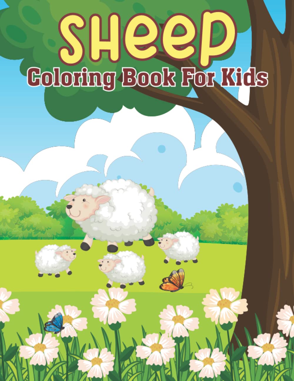 Sheep Coloring Book For Kids.: A Unique Kids Coloring Book With Stress Relieving Sheep Designs for Kids.