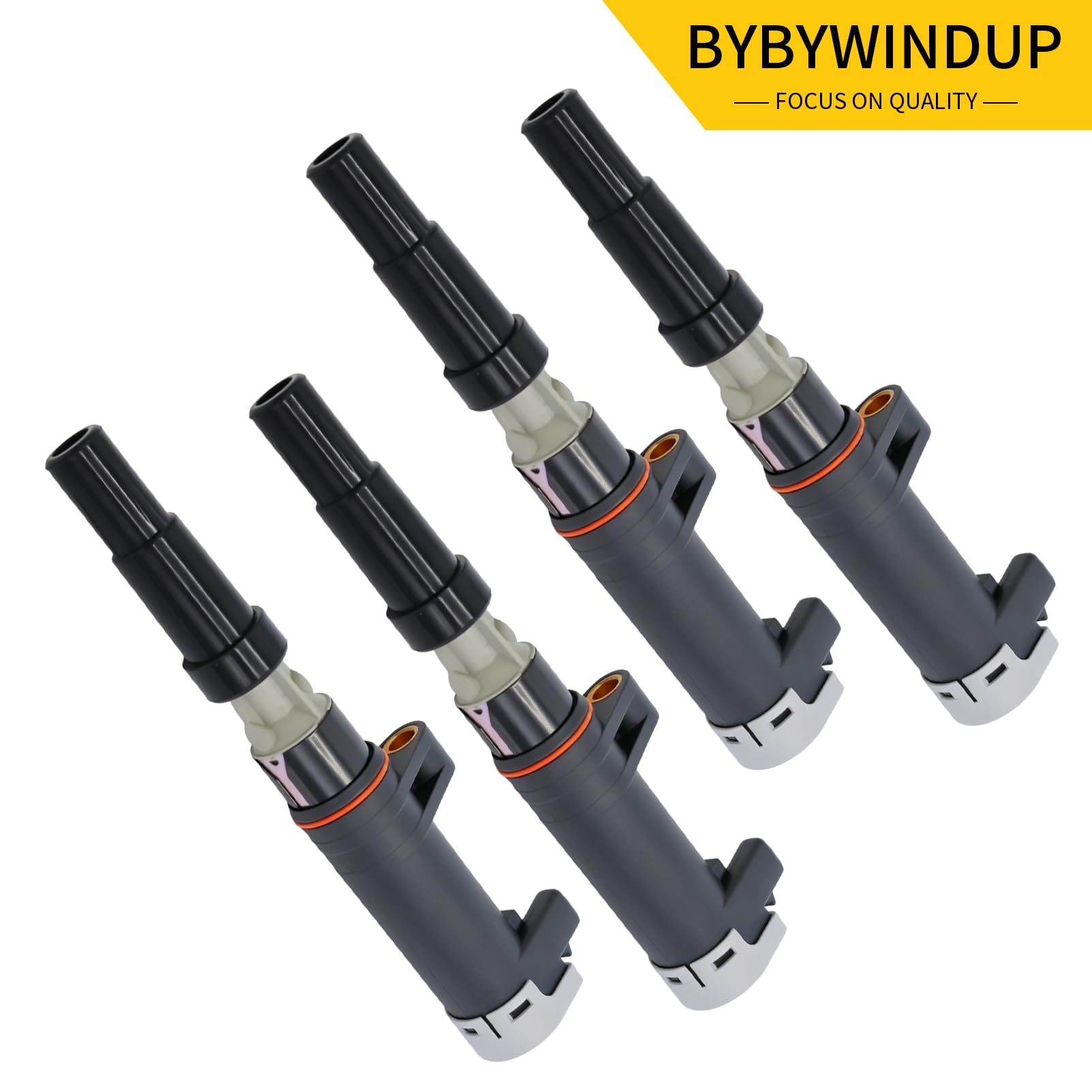 Lot de 4 bobines d'allumage 224333529R compatibles Dacia | Megane, Laguna, Scenic, Clio, Espace, Logan, Duster, Kangoo 1.4 1.6 1.8 2.0 16V, ref. OE 7700107177