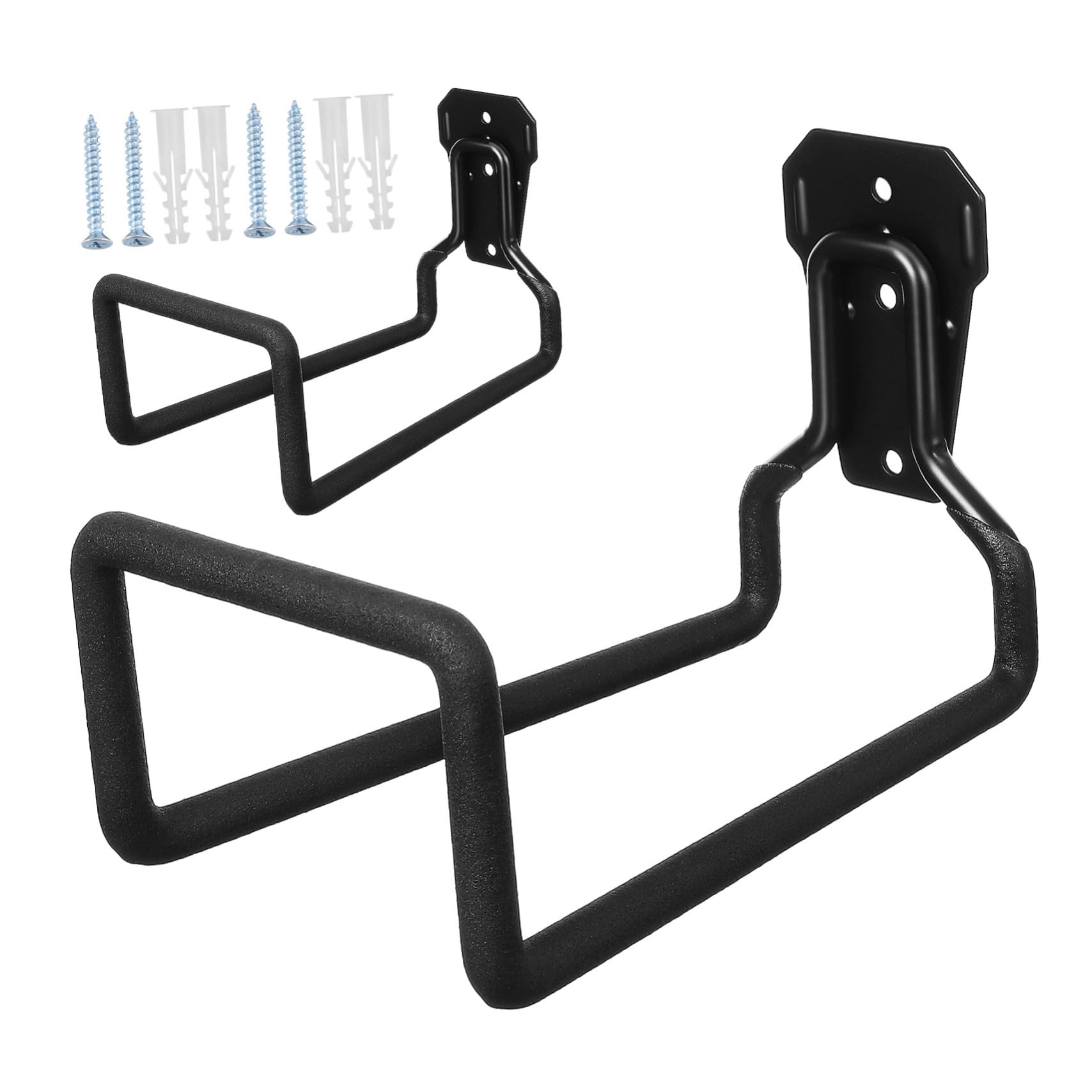 Ganci in Metallo Nero per Garage, 2 Pezzi, Robusti