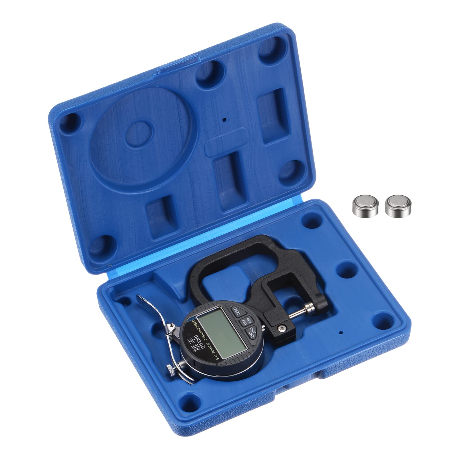 sourcing map Numérique Épaisseur Jauge 0.001mm/0.00005", Plage 0-12.7mm/0.5" Électronique Micromètre Épaisseur Mesure Outil avec LCD Affichage, pouce/Métrique