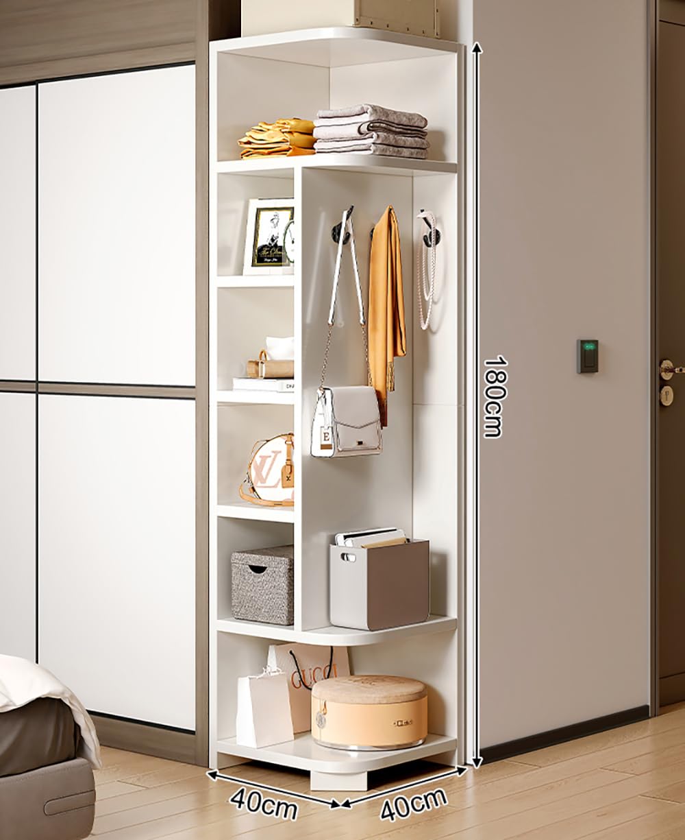 Libreria Angolare A L In Legno - 5/6/7 Ripiani, Moderna Per Casa, Ufficio O Camera Da Letto - Foto 4