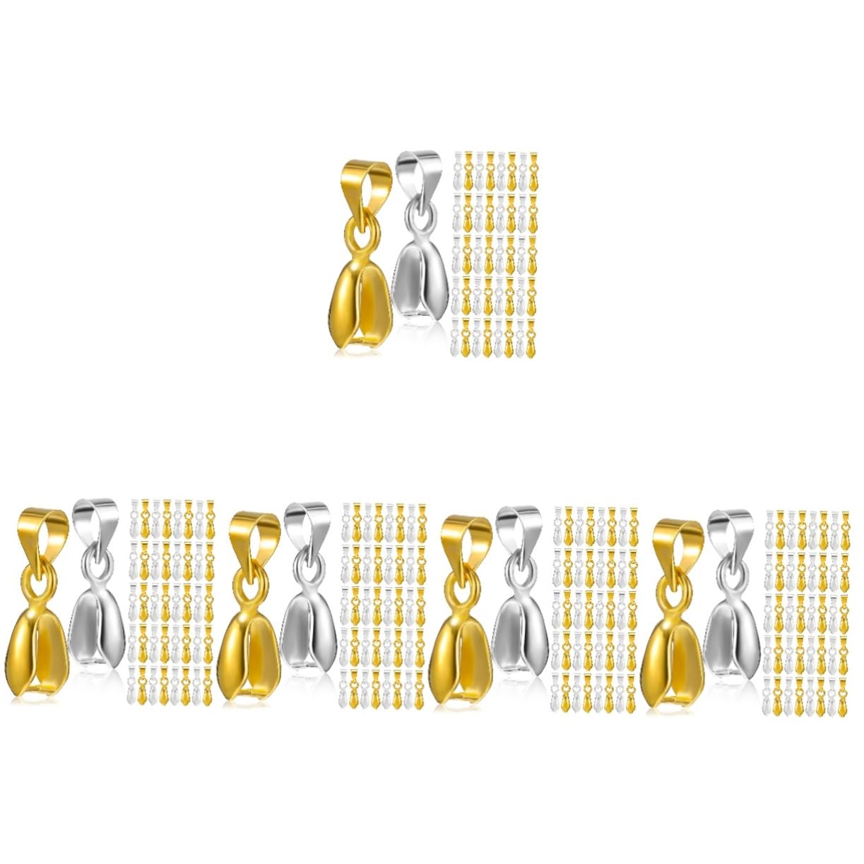 EXCEART 500 Piezas Broche Pulseras Colgante Fianzas De Clip De Pellizco Broche Colgante Pellizco Clips Fianza Colgantes Broches De Fianza Hebilla Aleación 100 Piezas Anillo De Sujeción