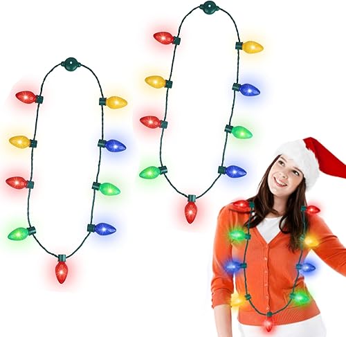 Collar iluminado con bombillas de arco iris para recuerdo de fiesta, juguete intermitente para fotos de cumpleaños, boda, rave, carnaval, decoración disponible en Yaxa Costa Rica