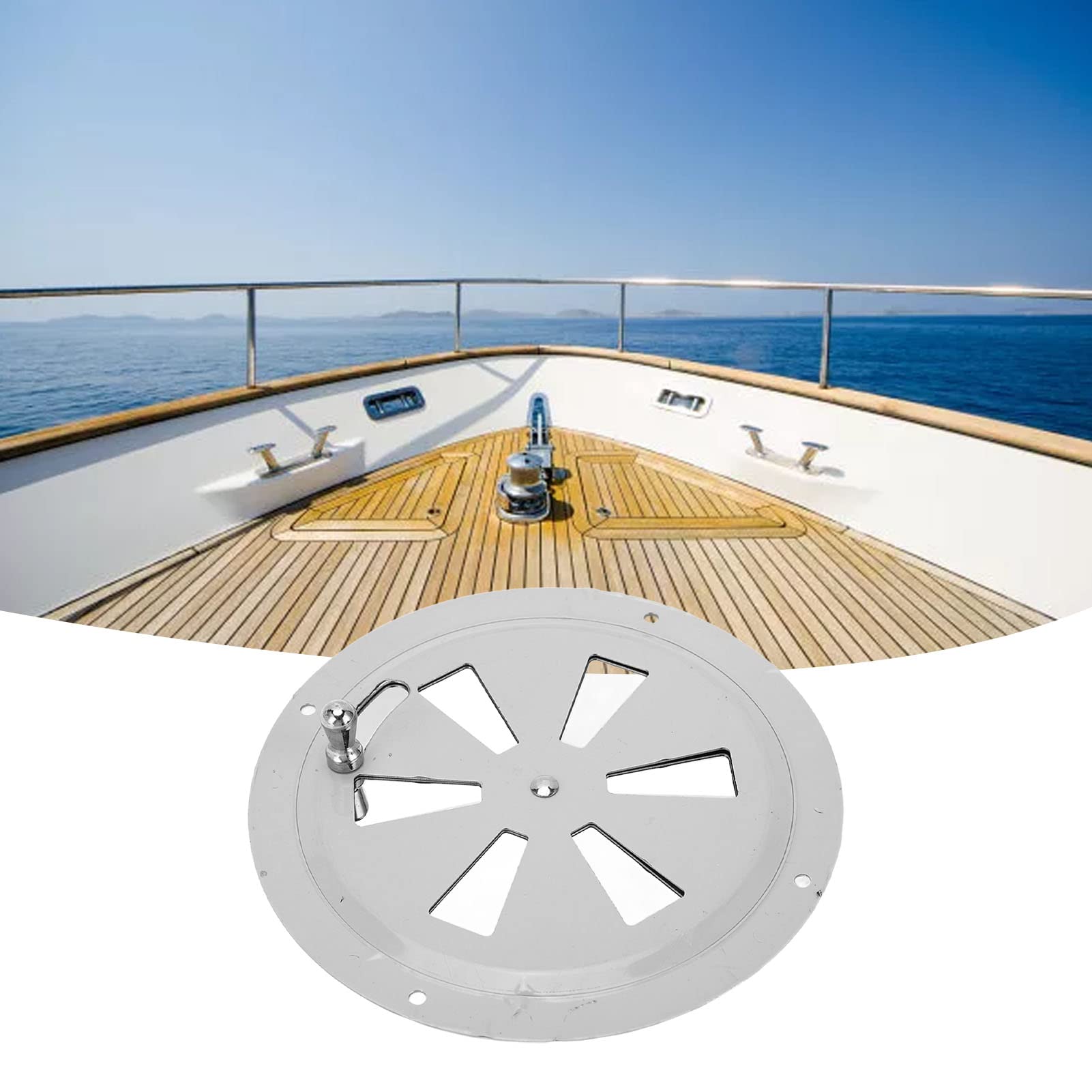 Leapiture Round Air Vent Louver Cover 316 Stainless Steel Cabin Ventilation Plate Side Wall Air Vent for Marine Yacht RV Auto