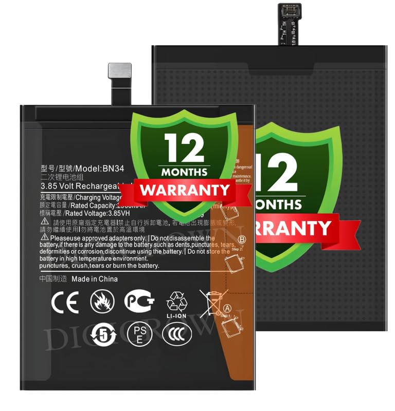 Image of Original BN34 Battery Compatible for Xiaomi Redmi 5A - (3000mAh) - 1 Year Warranty DF7