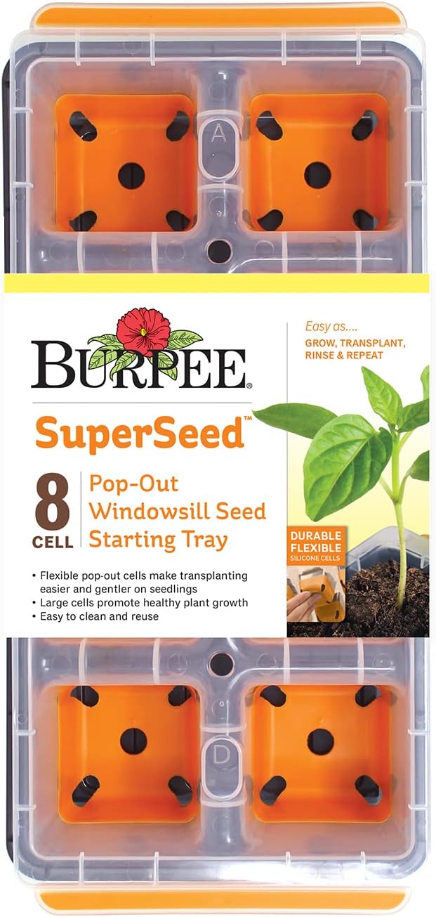 Burpee SuperSeed Windowsill Seed Starting Tray 8 XL Cell