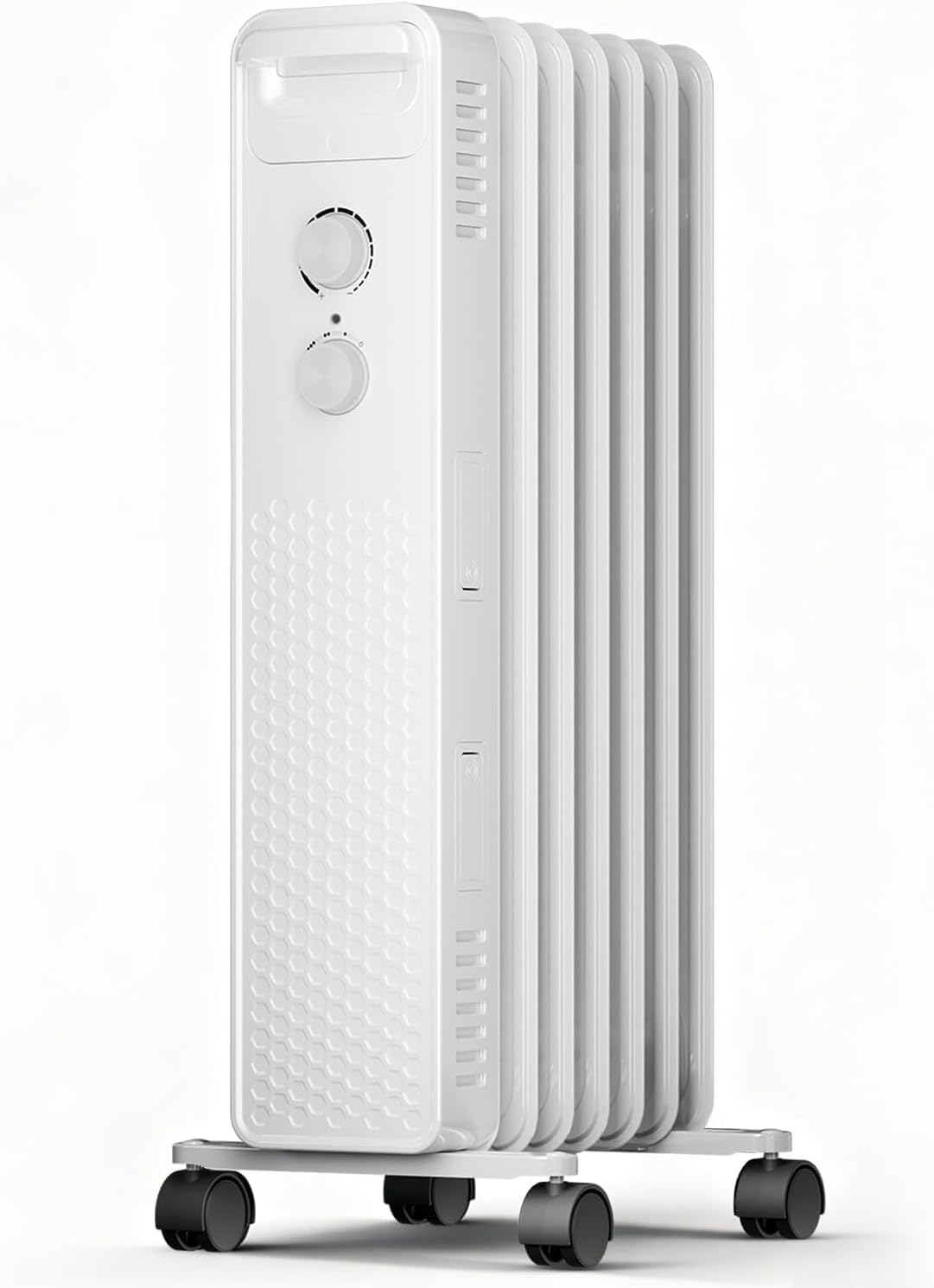 Calefactor Eléctrico Portátil Radiador de Aceite 1500W con Termostato Ajustable