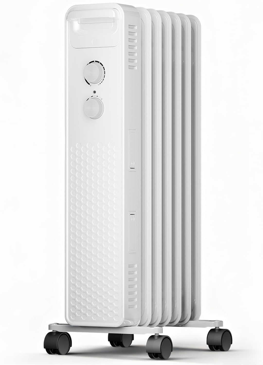 ZAFRO 1500W Electric Oil-Filled Radiator Heater with Adjustable Thermostat, Overheat and Tip-Over Protection, Low Noise, Portable Plug-in Heater for Home, Bedroom, Dorm, Office