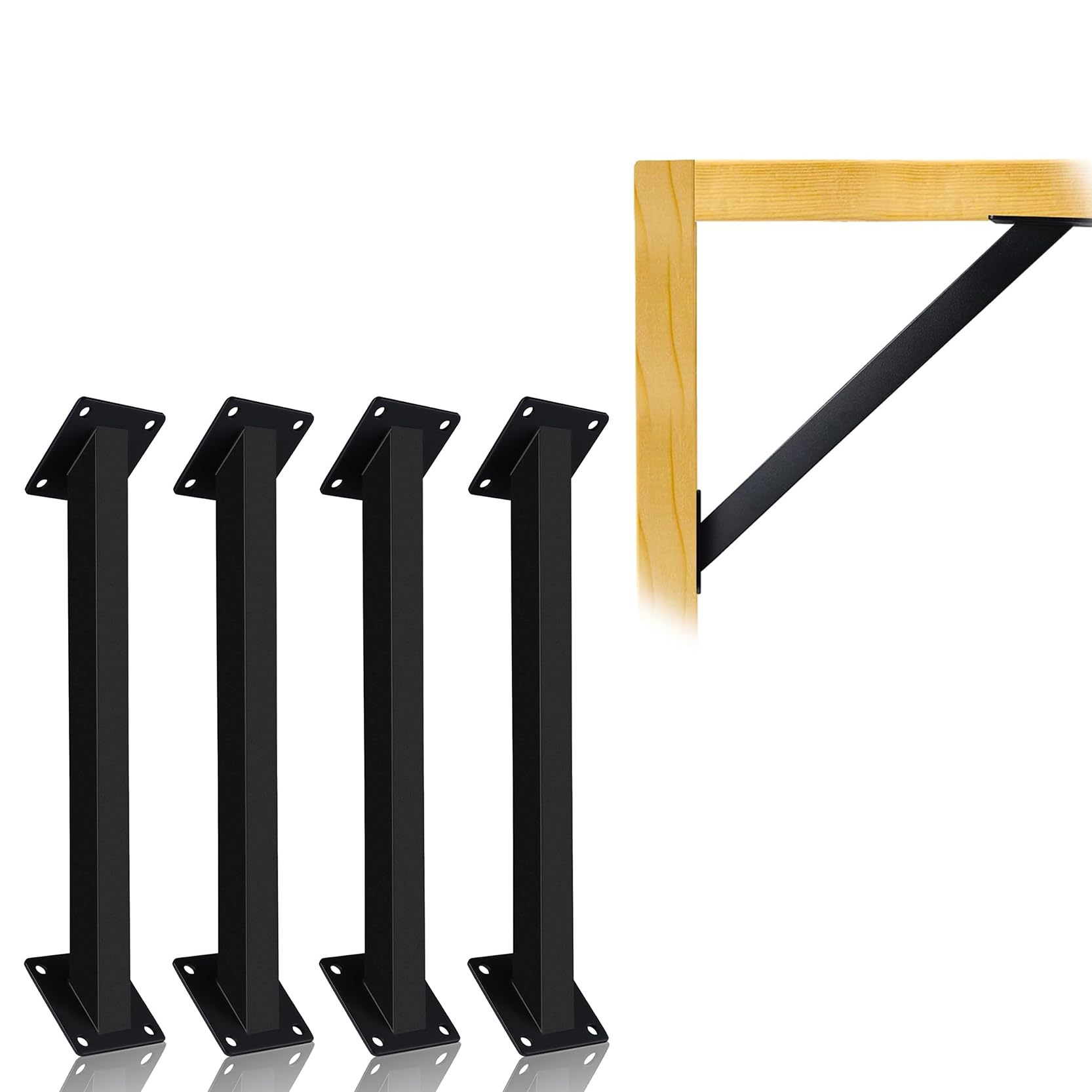 GOUZIBHD Metal Pergola for Wooden Structure Gazebos Patio, All Types Of Wood Construction Projects, Heavy Duty 45-Degree Angle Bracket Set, Roof Riser Beam Bracket(Size:4 Pack)