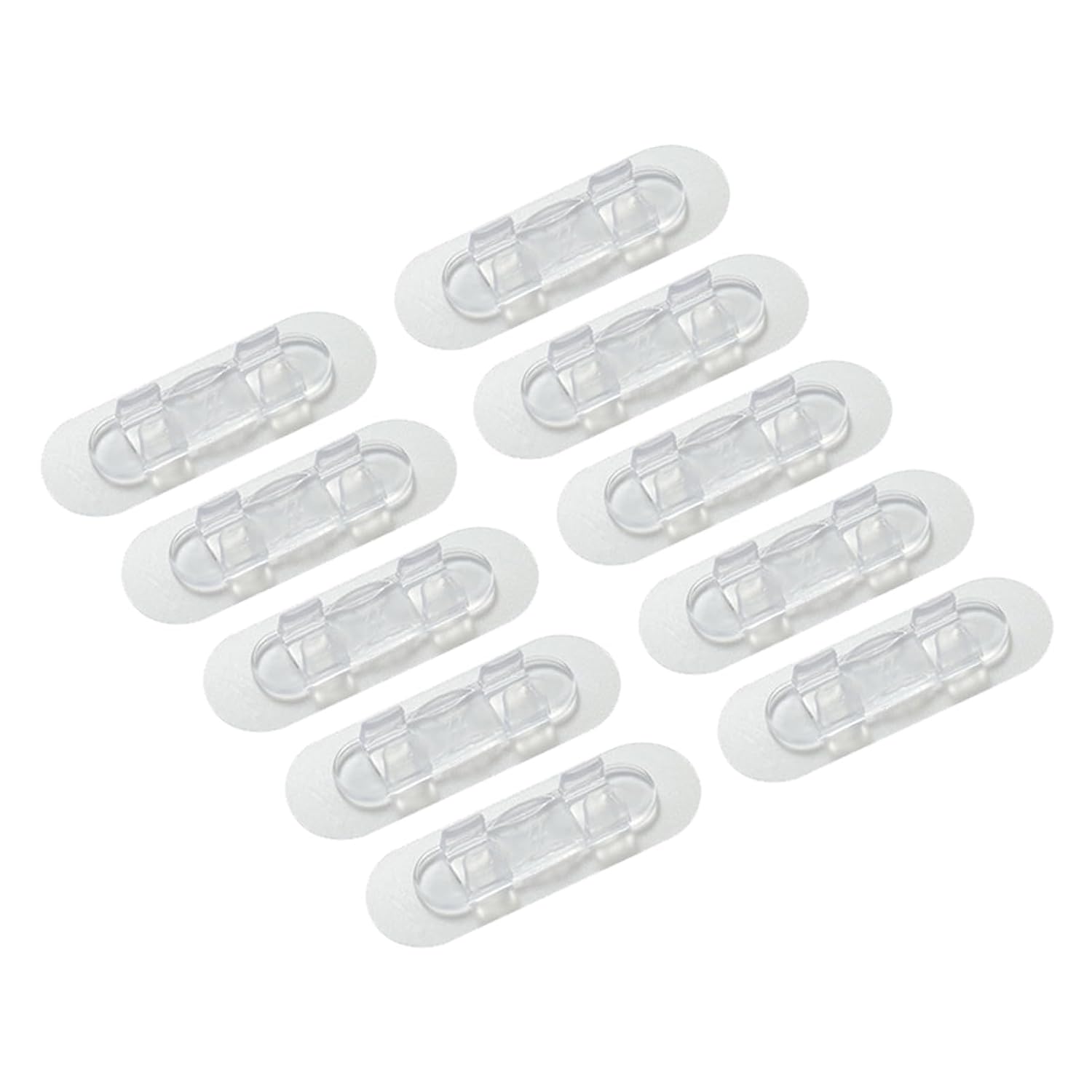 10pcs Adhesive Cable Clips, Wall Cable Holders Firm and Secure, Cable Organizer for Home Office Workbench (L)