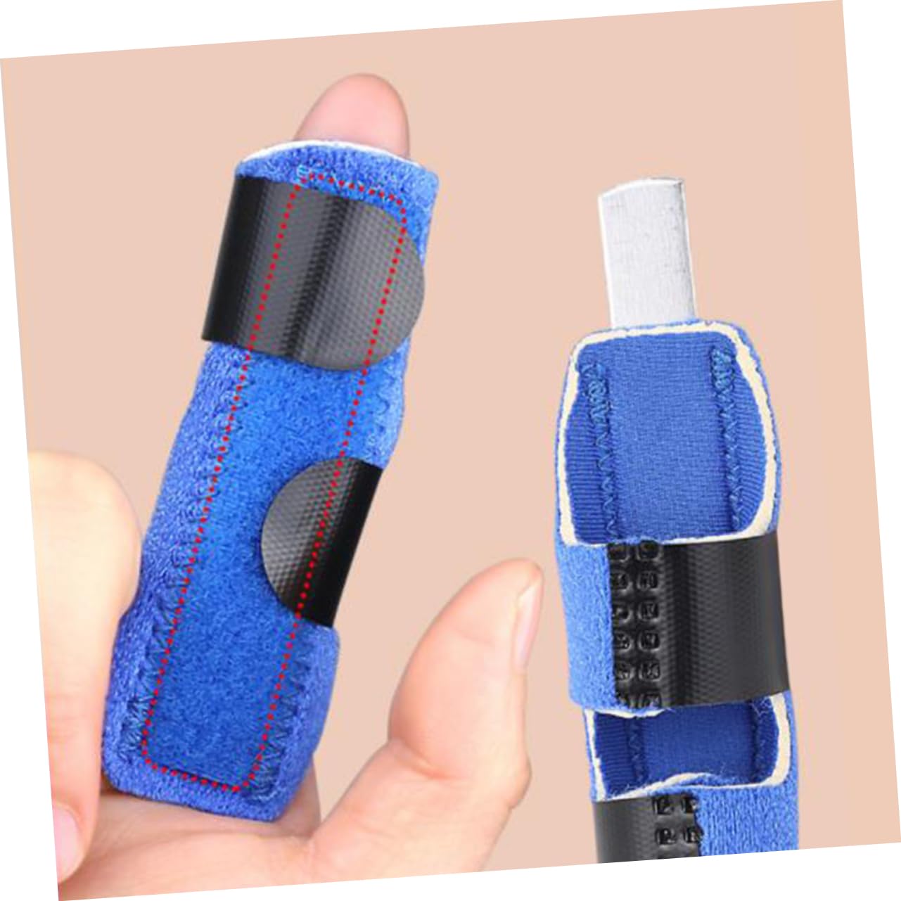 KOMBIUDA 6pcs Finger Splint Mallet Finger Support Brace Elastic Hand Splint for Fast