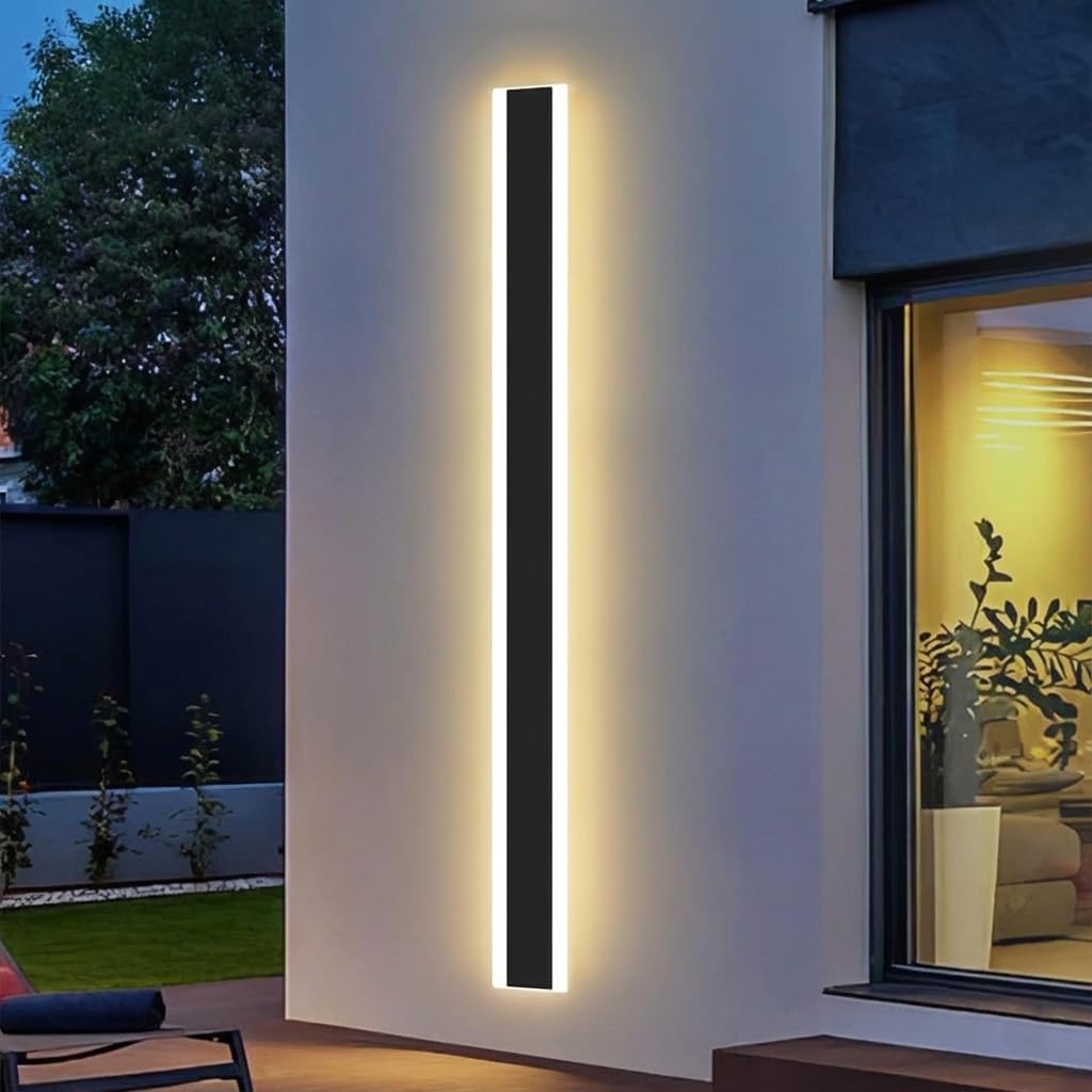 Ener-J Outdoor Led Wall Light 120Cm Black 28W Dimmable Cct Remote Control Ip65 from B&Q