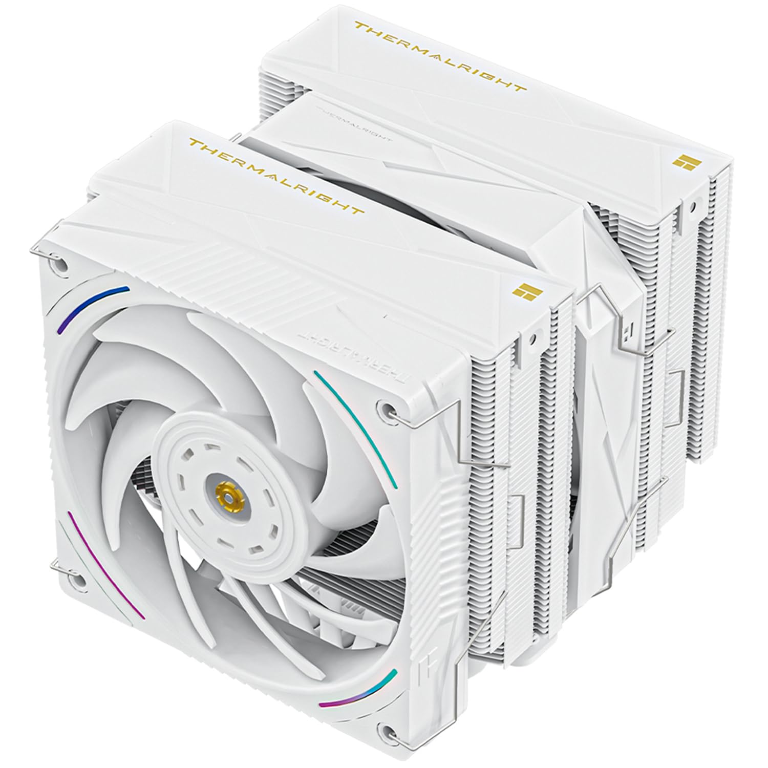 Thermalright Royal Pretor 130 Ultra White chłodnica powietrzna CPU, chłodnica PC Double Towers, High Performance 7 Heat Pipes chłodzenie CPU, biała szczotkowana górna pokrywa, do AM4/AM5, Intel