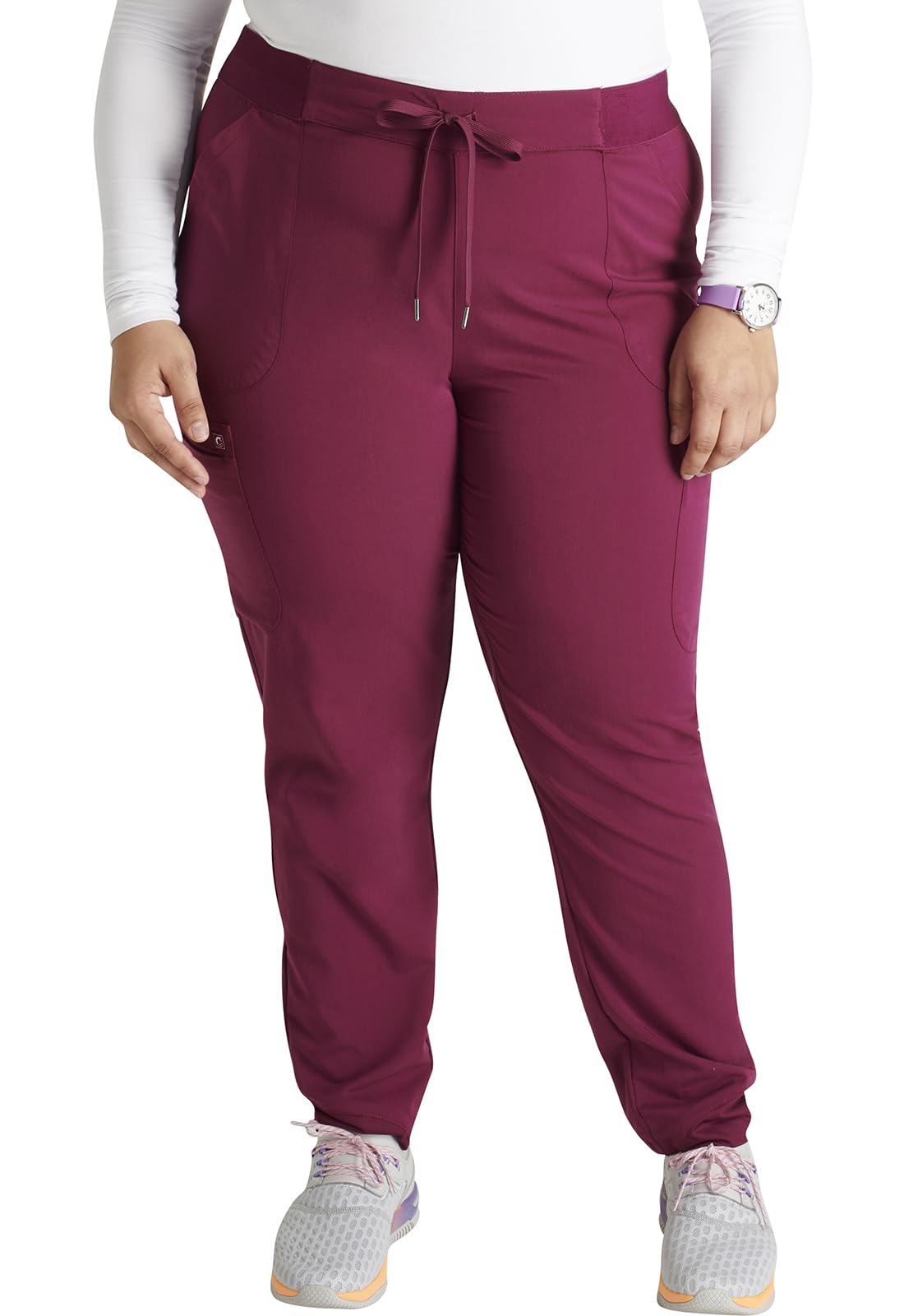Cherokee Women Mid-Rise Pull-On Scrub Jogger Pant with 4 Pockets and Elastic Jogger Waist - CK138A