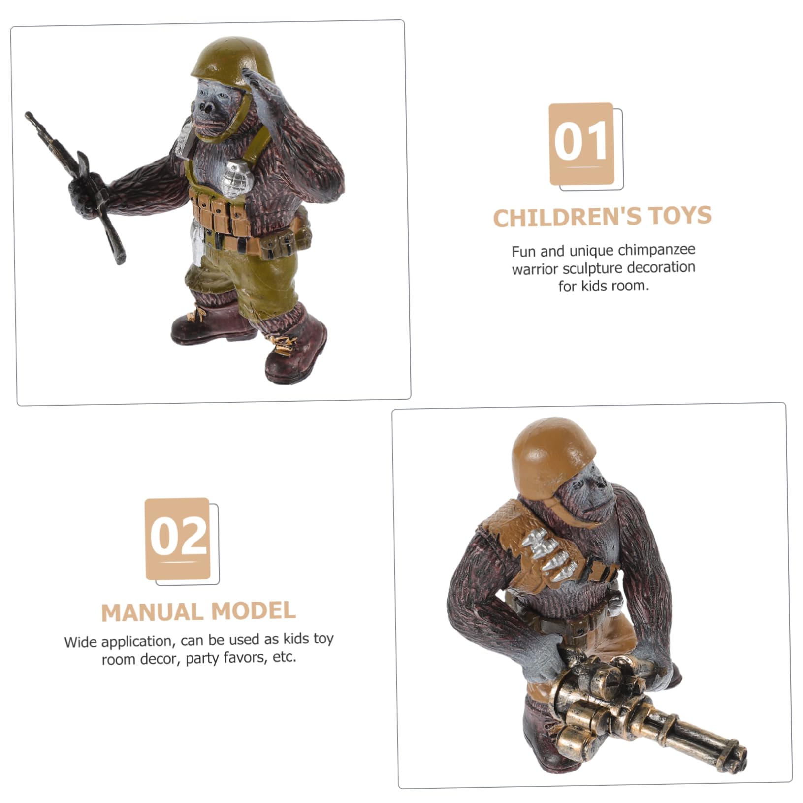 BESTonZON 4 Pz Modello Di Figure Di Animali Giganti Animali in Miniatura Giocattoli Degli Animali Della Giungla Miniature Da Tavolo Bambino Plastica Animale Decorazioni