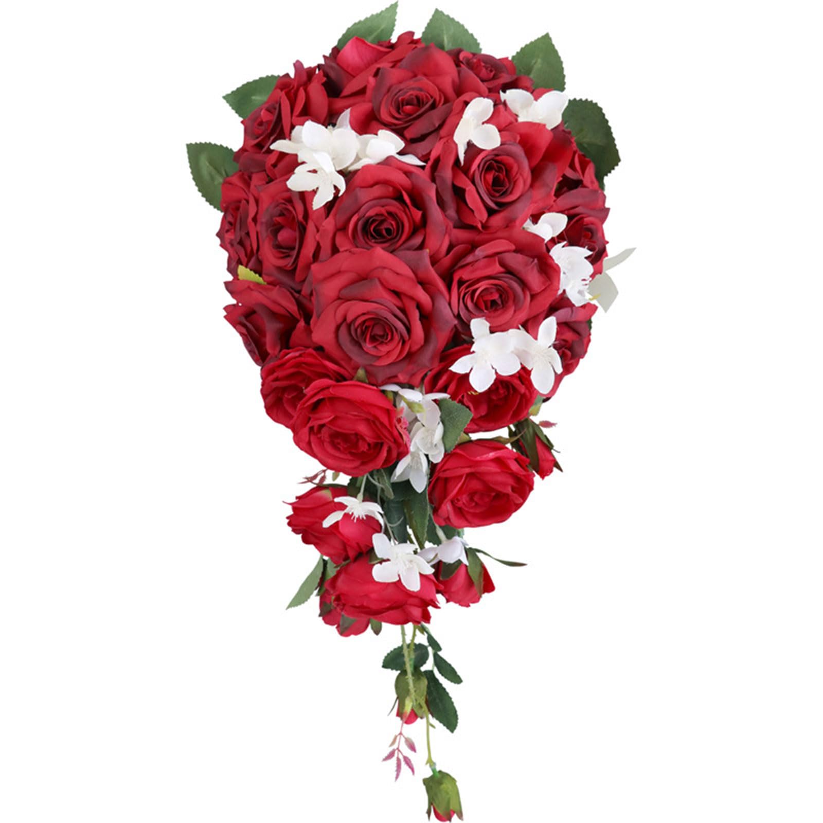 Kalttoy Multicolor Artificial Silk Flowers Ornament Handheld Flowers Ornament Decor Supplies For Wedding Valentine Day Party Decor Artificial Flower Bouquet