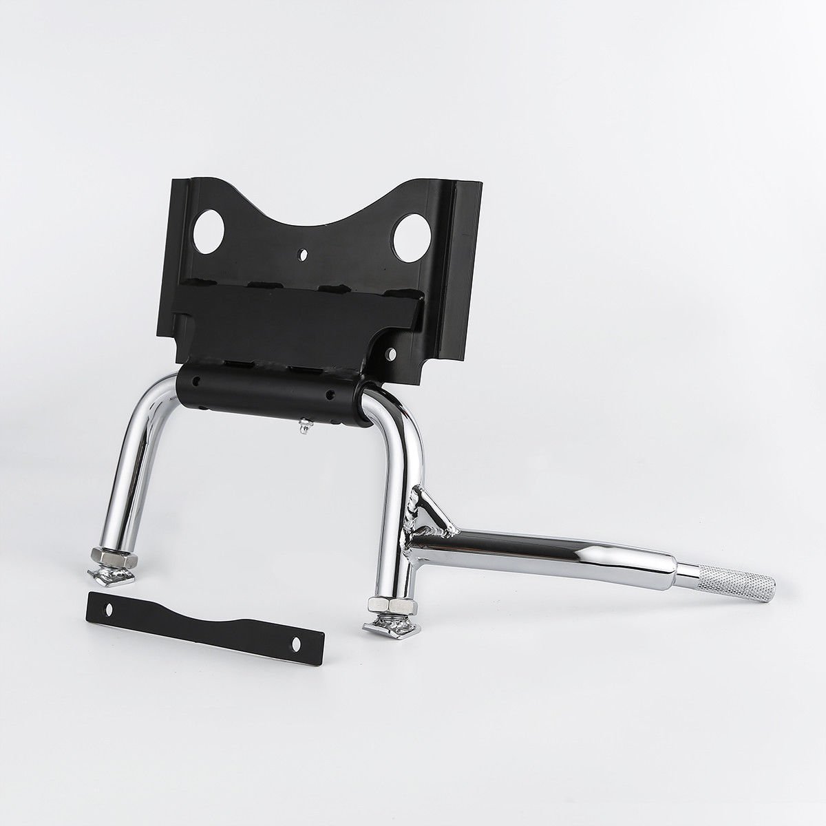 TCT-MOTORPARTS Chrome Adjustable Center Stand Fit For Harley Road Glide Electra Street Glide Ultra Classic Road King 2009-2023; replace 91573-09A