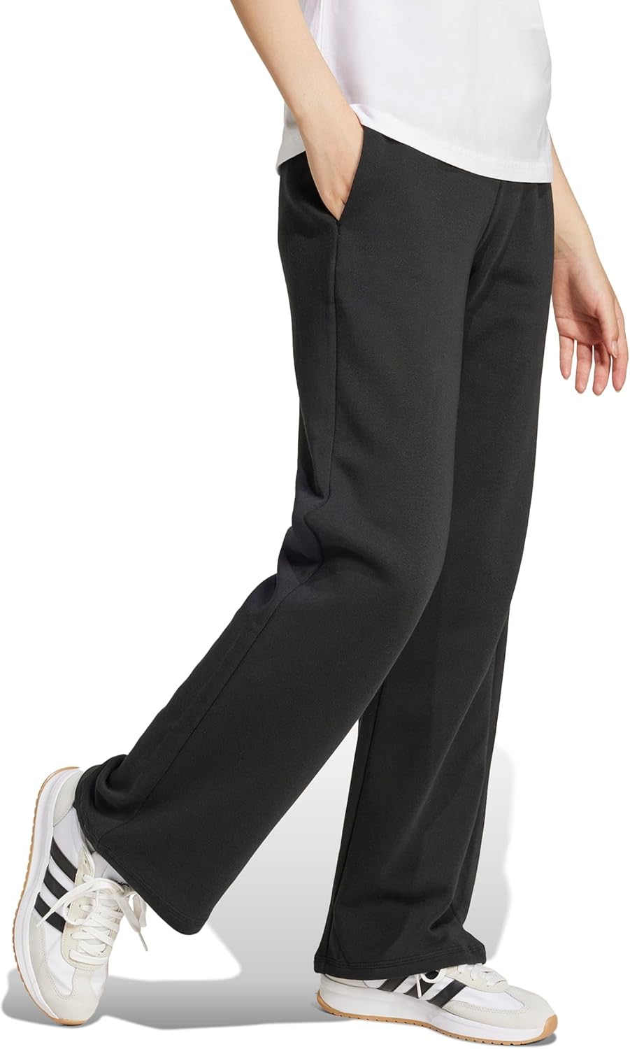 Adidas Womens Essentials Small Logo Feelcozy Open Hem Pants - Image 2