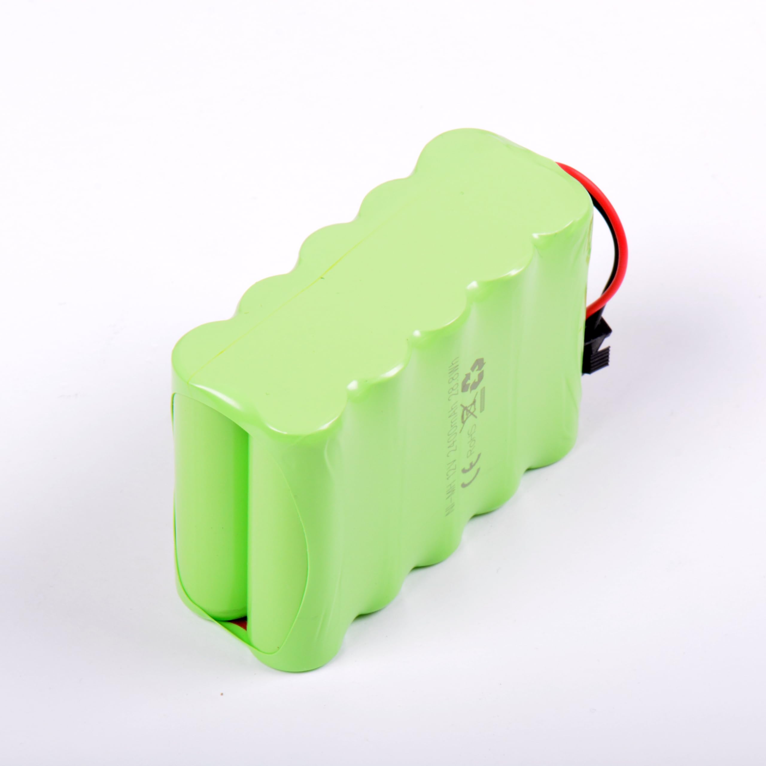 AFTERTECH PACCO BATTERIA Ni-MH 12v 2400mAh 72x52x30mm CON CAVO DI RICARICA USB E CONNETTORE SPINA SM 2P KET JST E3D4