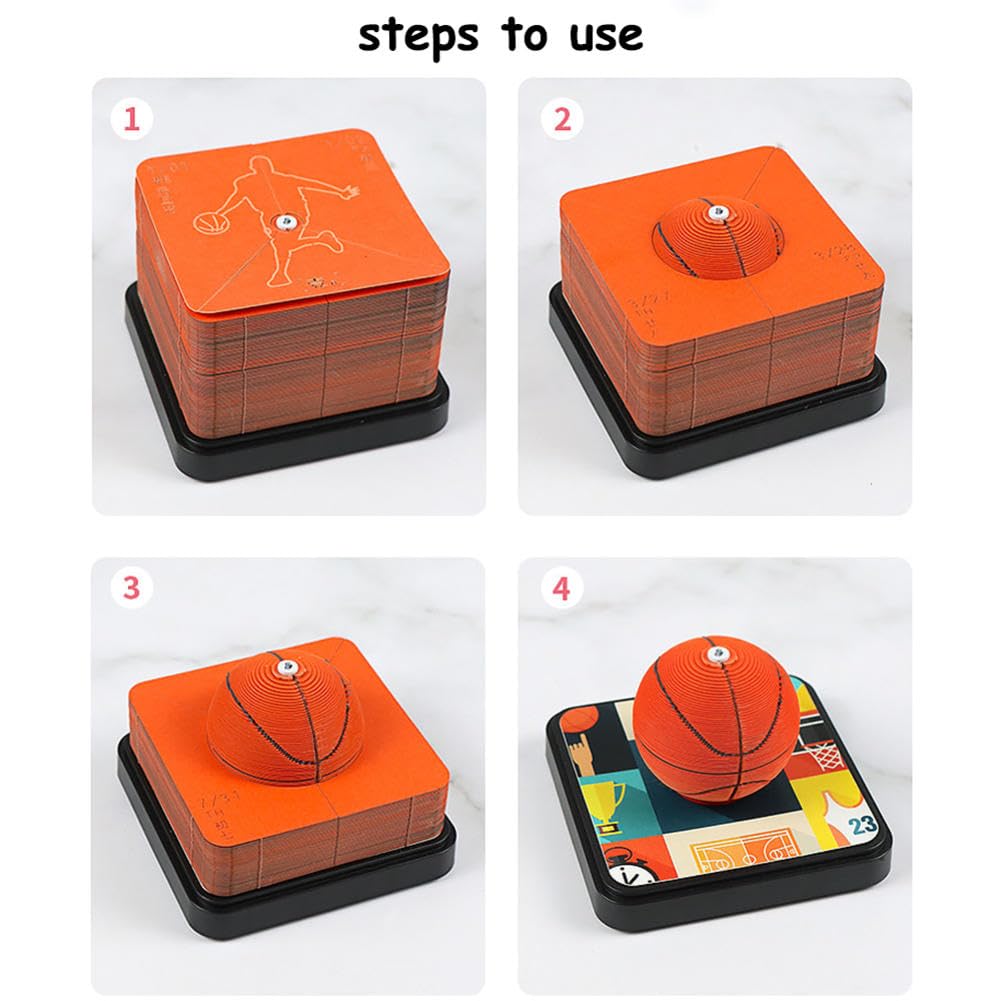 Calendario intagliato in carta 3D a tema basket