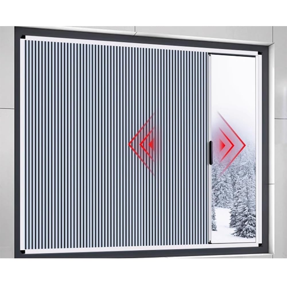 Finestre scorrevoli in Alluminio, Porte a Soffietto Pieghevoli, Divisorio per la Privacy(800x1200mm)