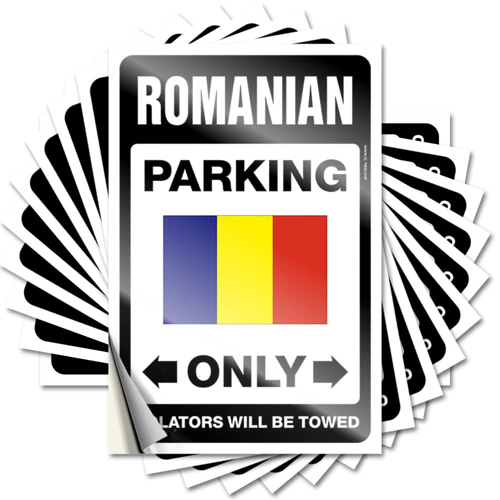Front Porch Fall Decor Outside Porch Door Quote - Romanian Parking Only Western Durable Sticker Easy Apply for Absorbing Decor(12X18CM)