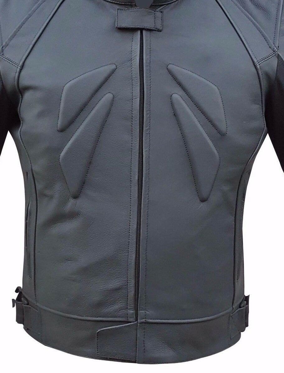 BI ESSE - Veste de moto en cuir pour homme, réglable avec protections certifiées CE Veste thermique amovible gilet technique motard
