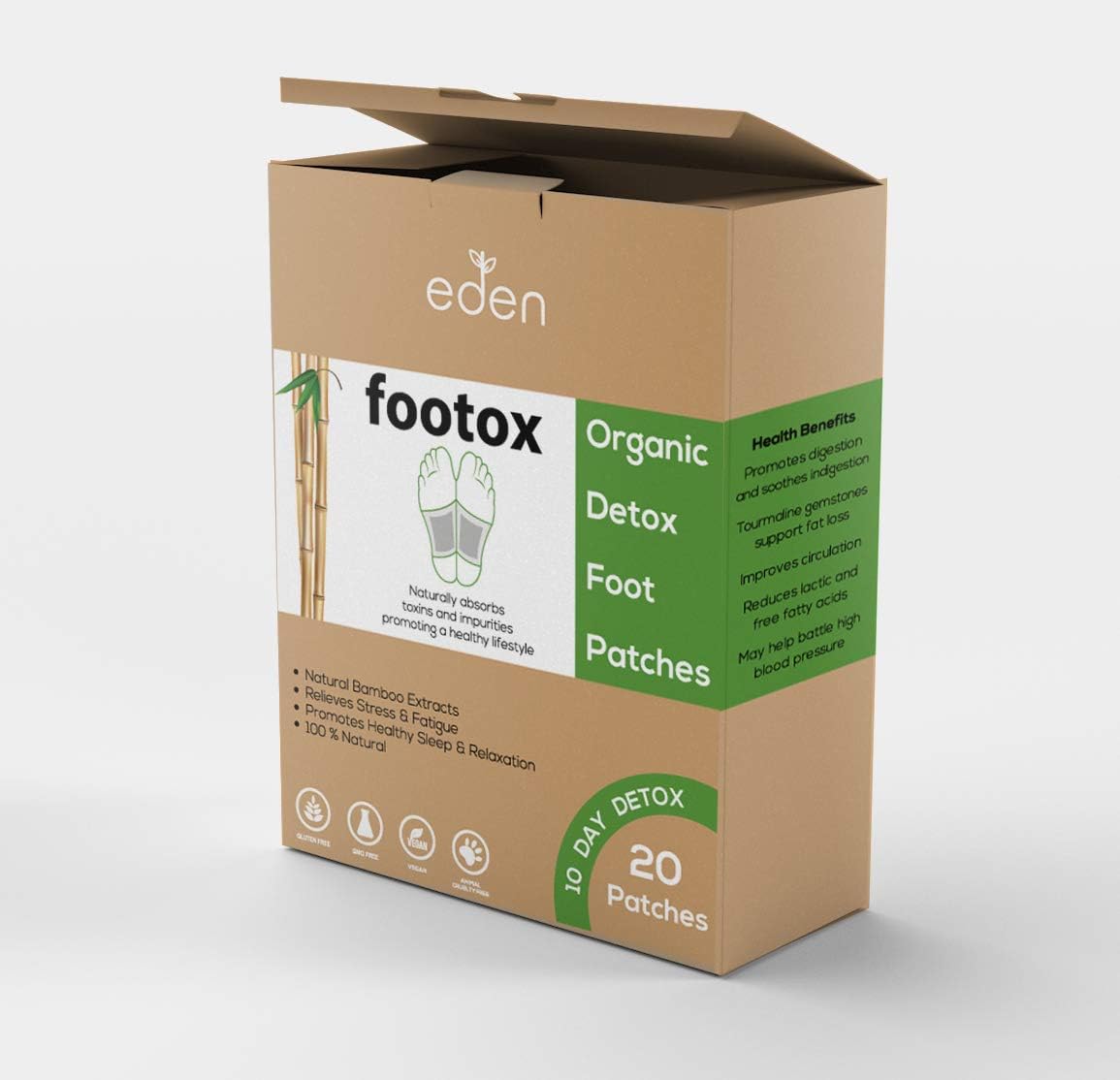 Foot Detox Pads Organic Natural Detox Foot Pads. Feet Detox Pads are for Detox Cleanse Weight Loss, Foot Care, Stress Relief, Foot Pain Relief. Remove Toxins & Cleanse Body with Foot Detox Patches