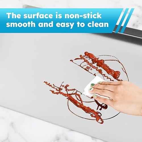 Miniatura 4 de Tablas de cortar de acero inoxidable con borde para cocina, tabla de cortar de metal sobre fregadero, tabla de cortar para cocina, carne, frutas,