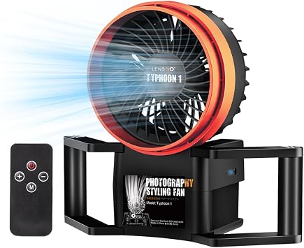 Portable Photography Fan Blower,Powerful Wind Stage Effect with 10 Level Adjustable Wind,for Fashion Portrait Photo Shooting,Weddings,Photography Teams,Outdoor Events,Creators,Including Batteries