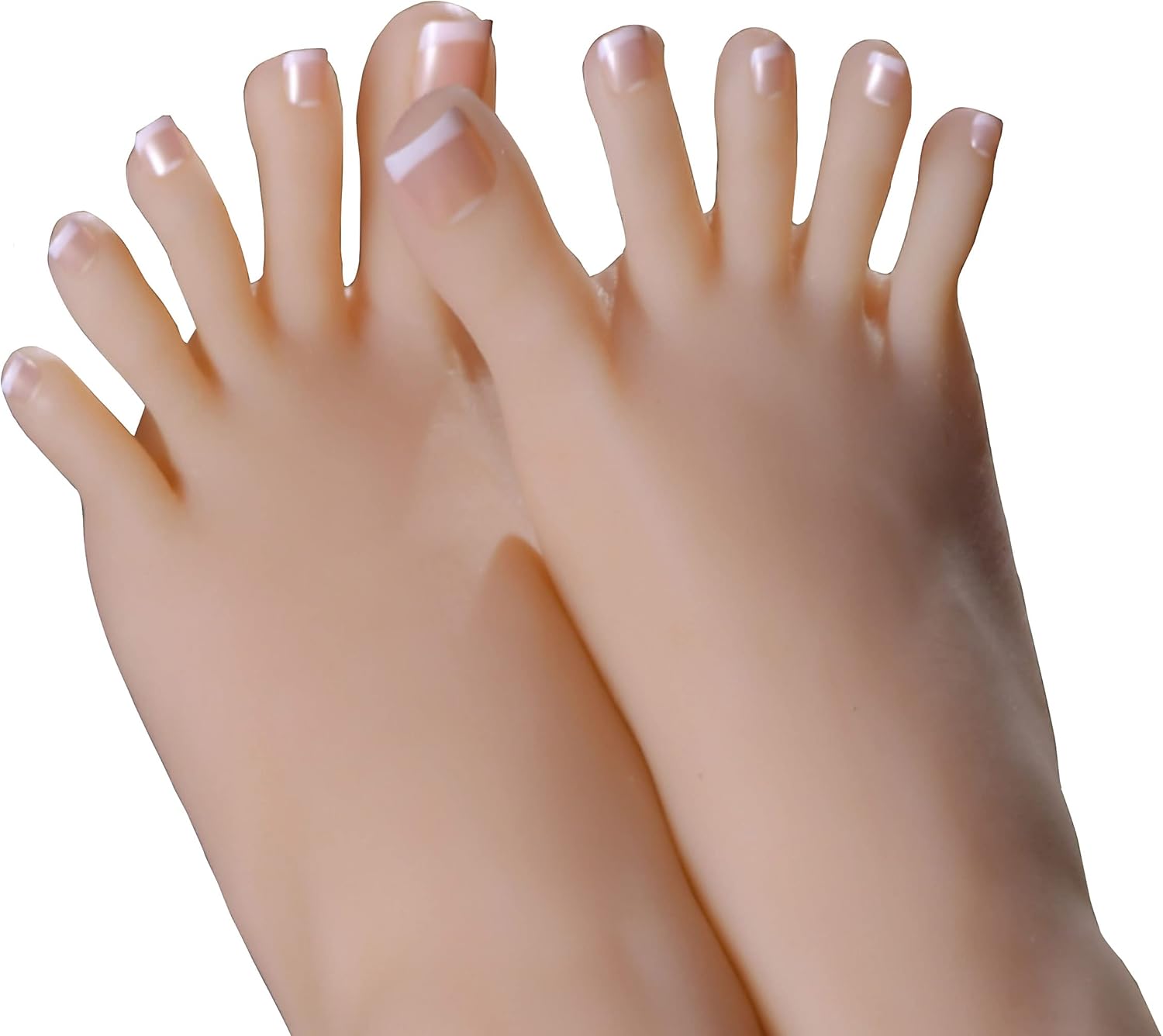 Lorcnz Soft Silicone Lifesize Female Mannequin Feet 1:1 Realistic Silicone Foot Mannequin Display Shoes Display Jewerly Sandal Shoe Sock Display Art Sketch Nail (Pink)