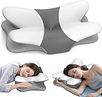 Vista 1 de Almohada cervical para el cuello para aliviar el dolor, almohada ergonómica para dormir de lado para apoyar el cuello, almohadas refrescantes