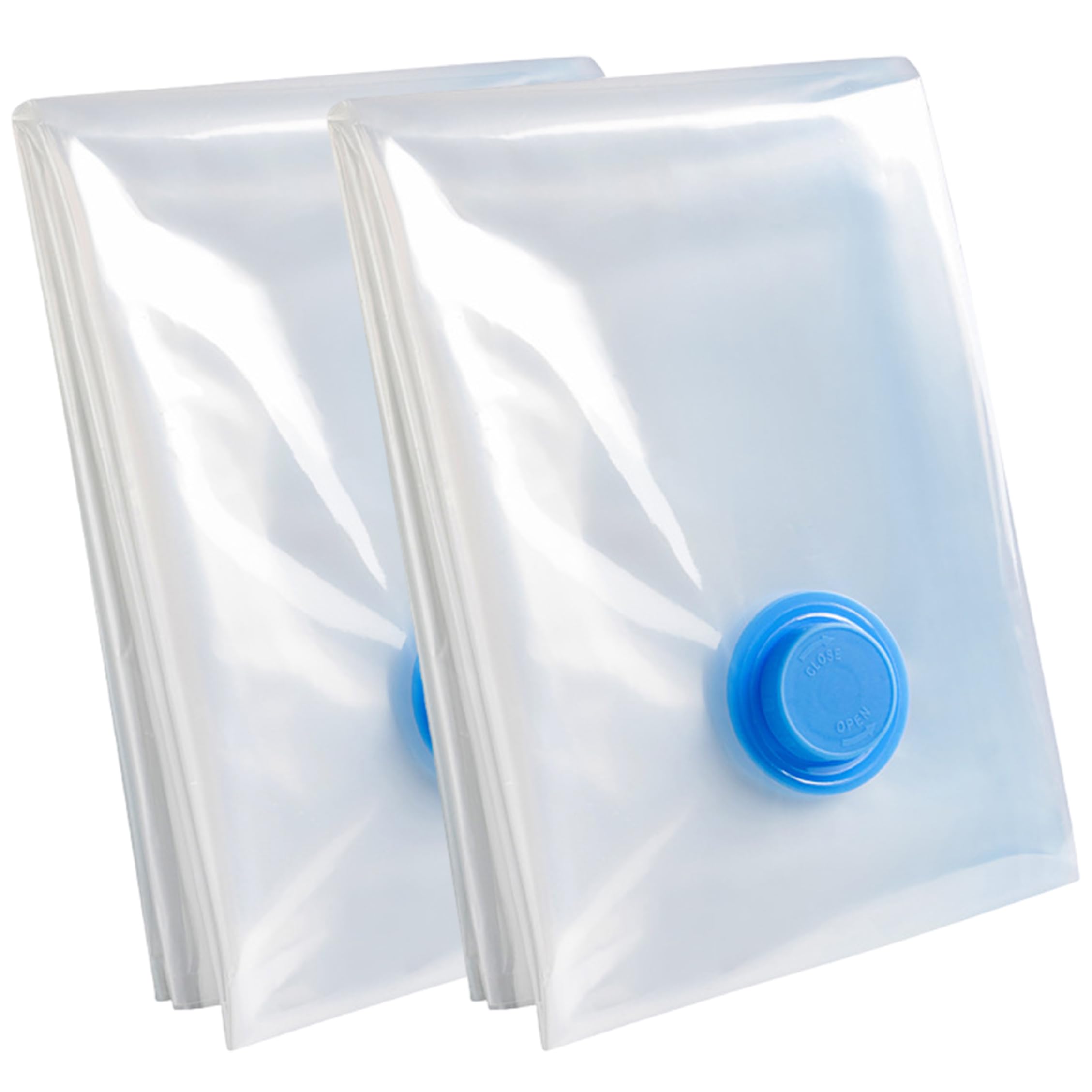 Neptuiby Space Saver Bags, Space Saver Vacuum Storage Bags Leak-proof, Save 75-80%, Transparent Under Bed Storage with Blue Edge, 39.37x51.18 Inch.
