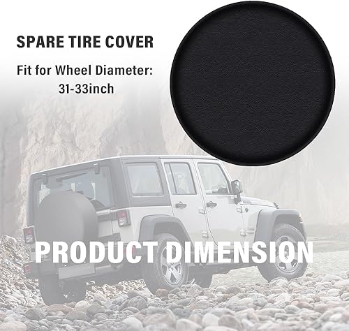 Miniatura 2 de Cubierta de neumático de repuesto para automóvil, cubierta de neumático de PVC de cuero para remolque, cubierta de neumático de repuesto para