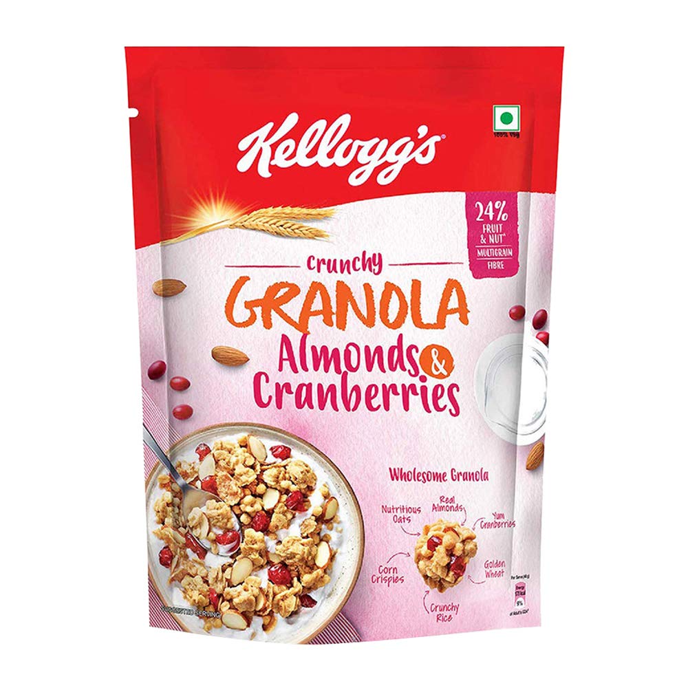 Kellogg's Crunchy Granola Almonds and Cranberries Breakfast Cereals