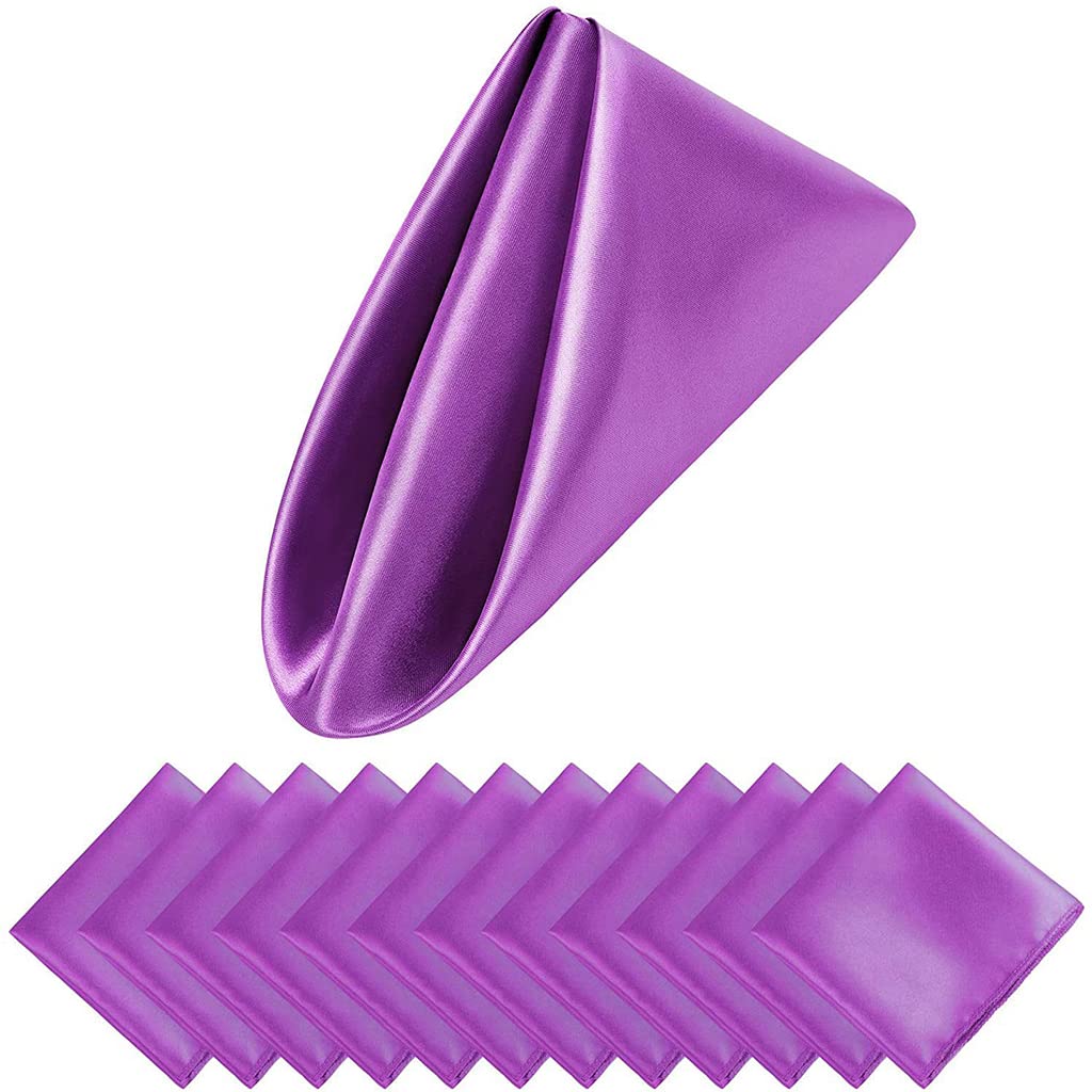 12Pcs 50cm Table Napkins Cloth Square Fabric Napkin Pocket Handkerchief