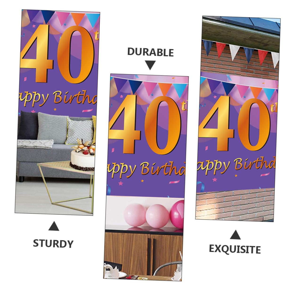 Gatuida 3pezzi Decorazioni Premium Per Compleanno Striscione Design Accattivante Per e Speciali