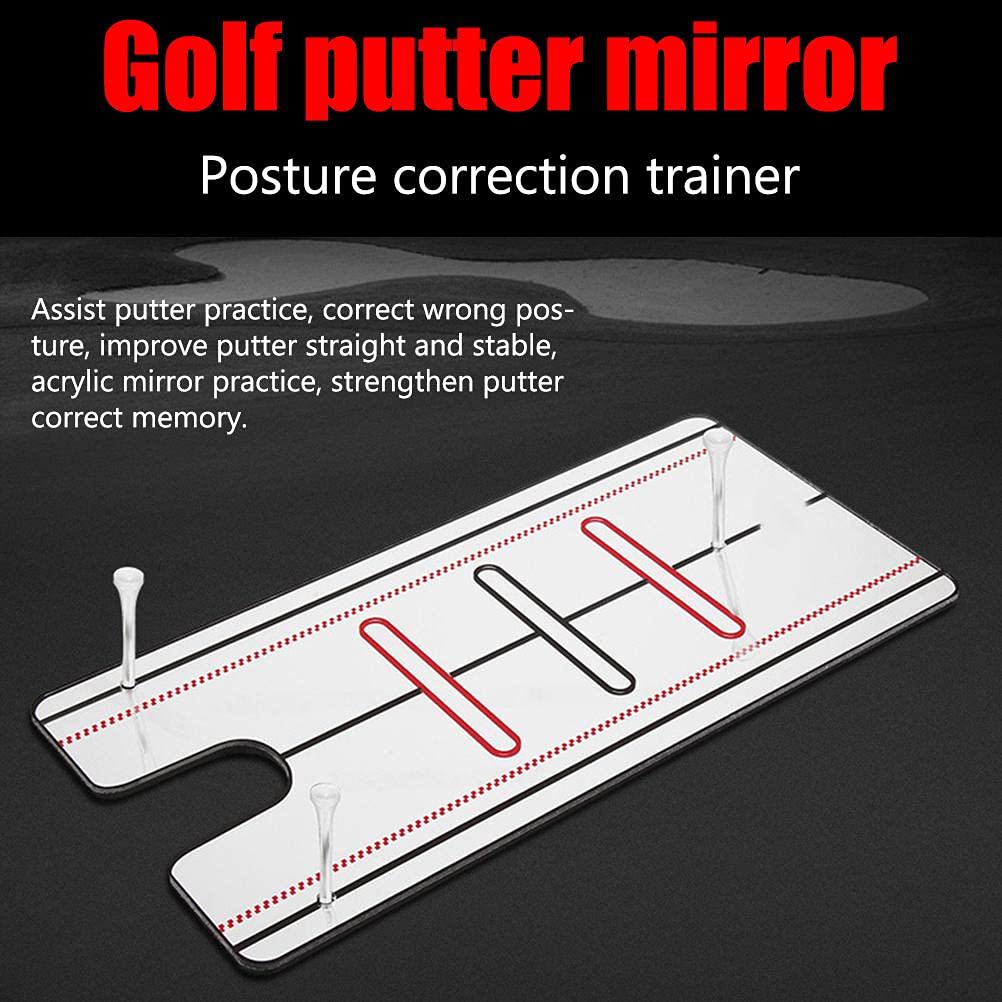 BTSEURY Metting Allinement Specchio, Putter Specchio Posture Corrector Specchio Mettendo Gli aiuti Allenamento per Principianti