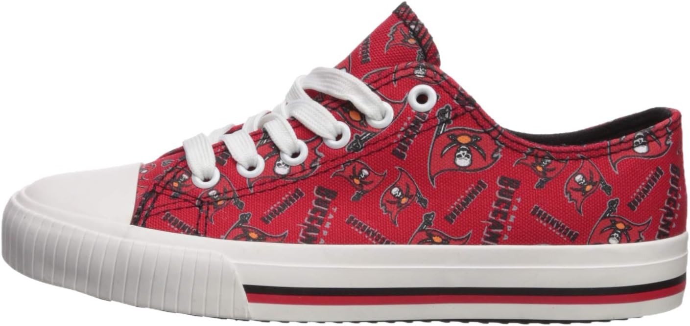 FOCO Tampa Bay Buccaneers NFL Womens Low Top Repeat Print Canvas Shoes - 7 - Image 5