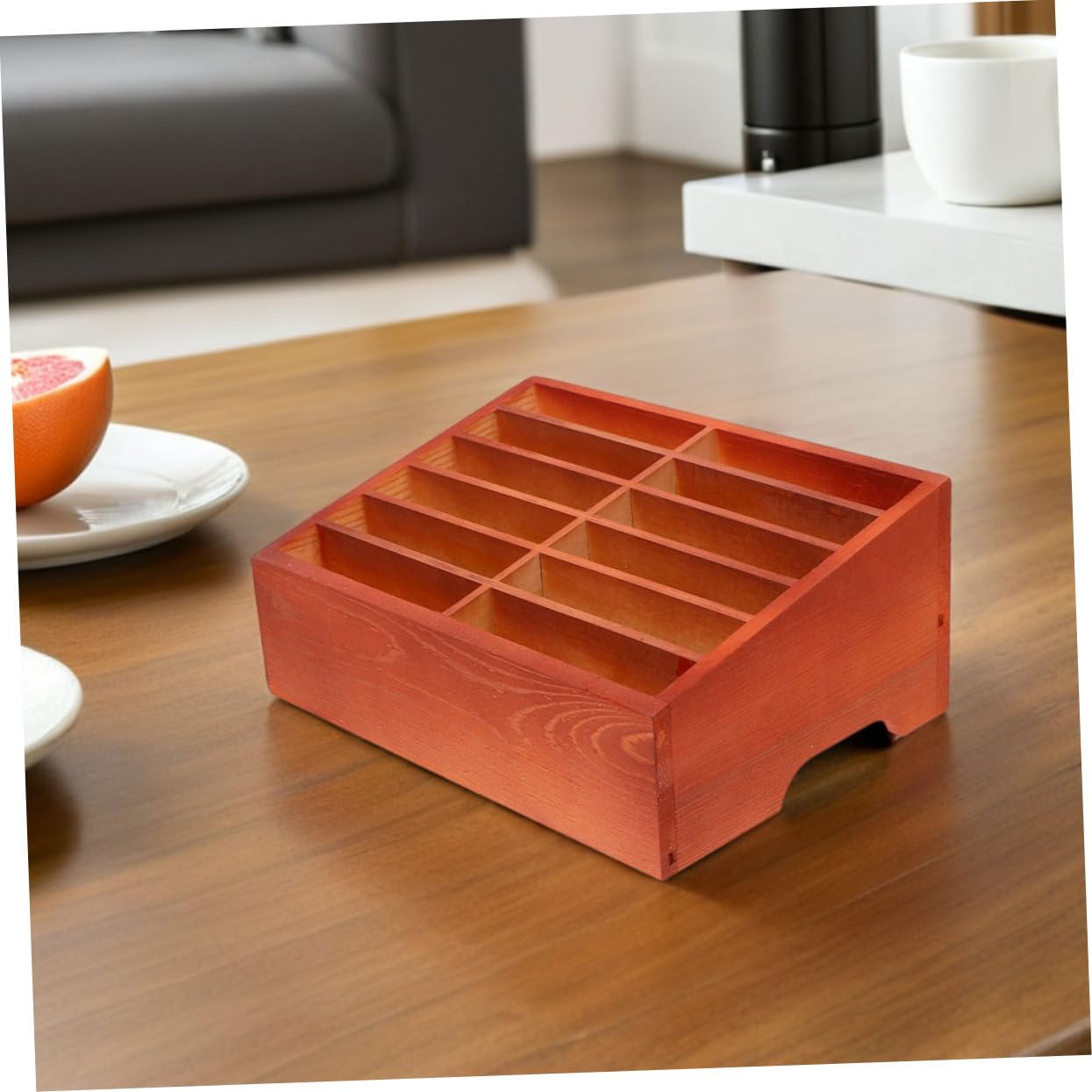 Holz Handy Aufbewahrungsbox 2 Stück-pack mit 12 Fächern