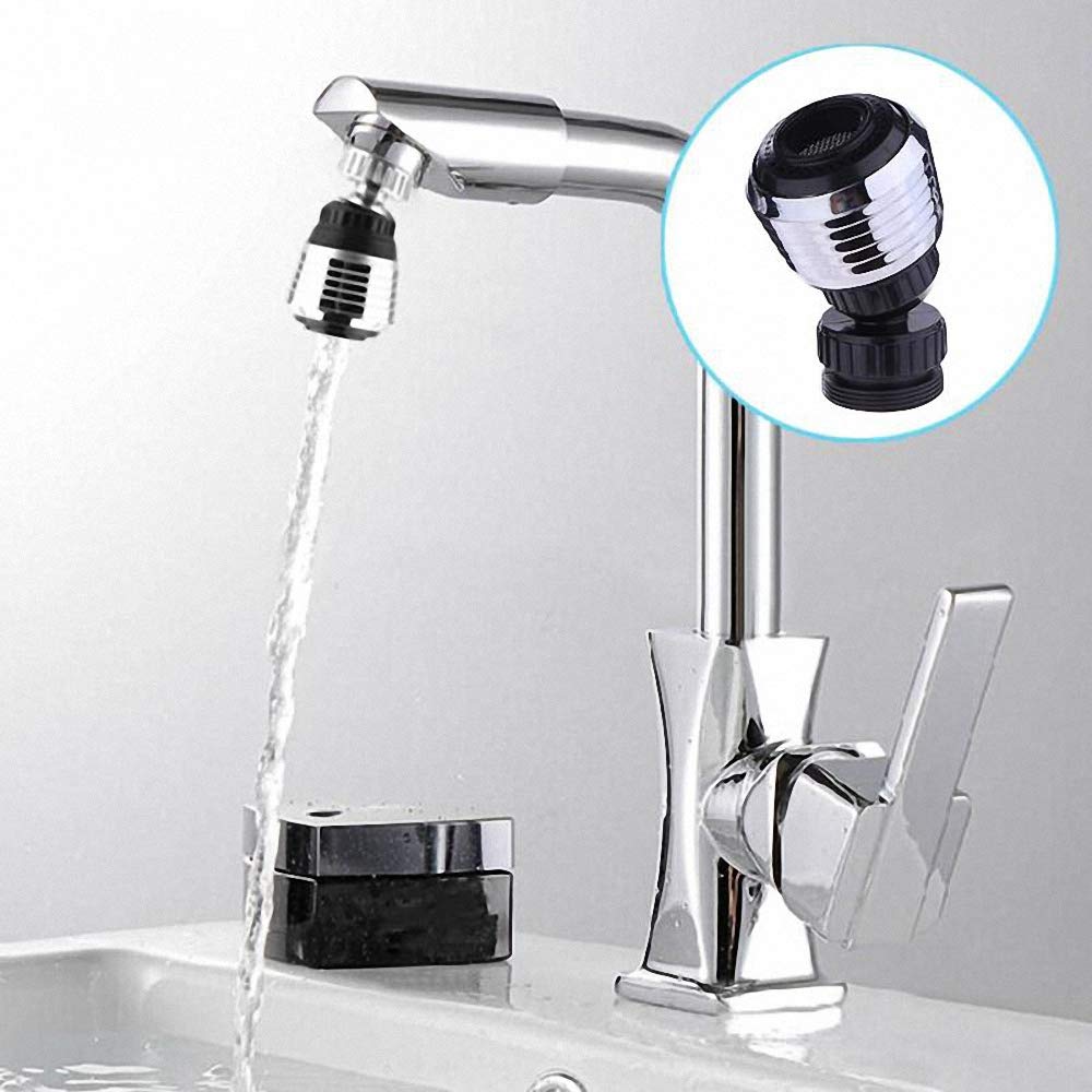 360 Rotary Aerator Water Bubbler Swivel Head Kitchen Filter Faucet Nozzle Faucet Shower Head Tap for Bathroom Kitchen — view 3