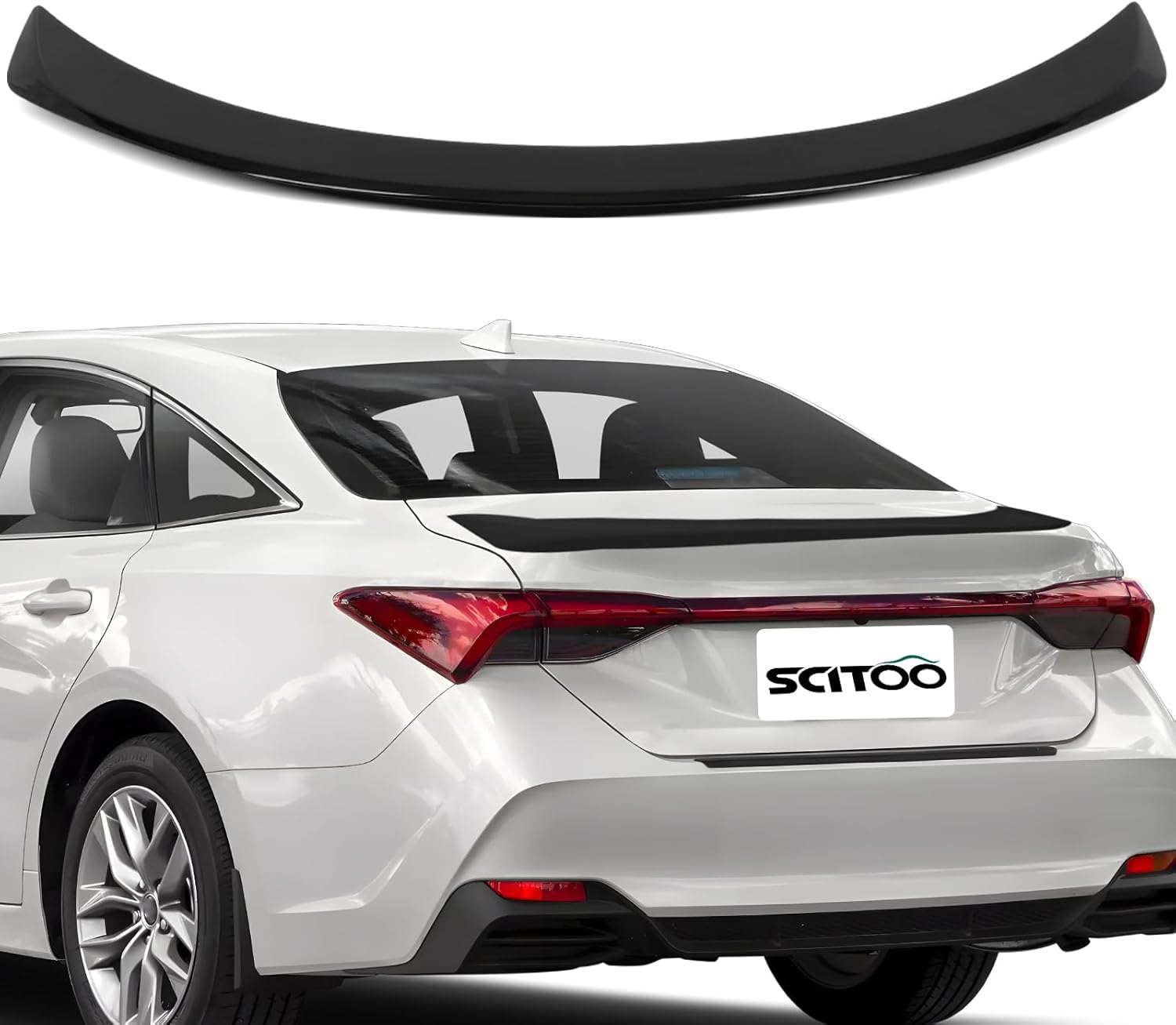 SCITOO ABS Spoiler Wing Fits for 2013-2018 for Toyota for Avalon 1PC Glossy Black Rear Trunk Spoiler Wing