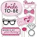 Big Dot of Happiness Bride-to-Be - Bachelorette Party Photo Booth Props Kit - 20 Count