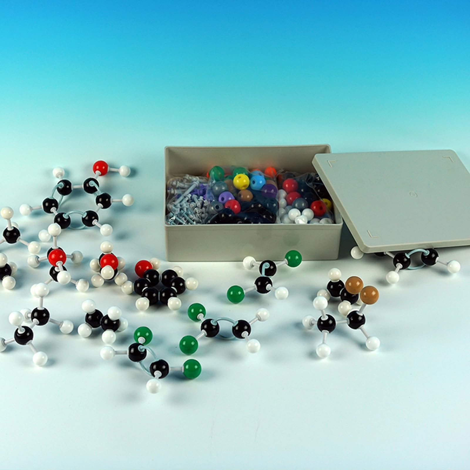 267-teiliger Modellbausatz Für Organische Chemie. Molekulare Modelle Umfassen 116 Atome Und 150 Bindungen. Chemiesatz Für Studenten Lehrer Modellbausatz Für Organische Chemie Modellbausatz